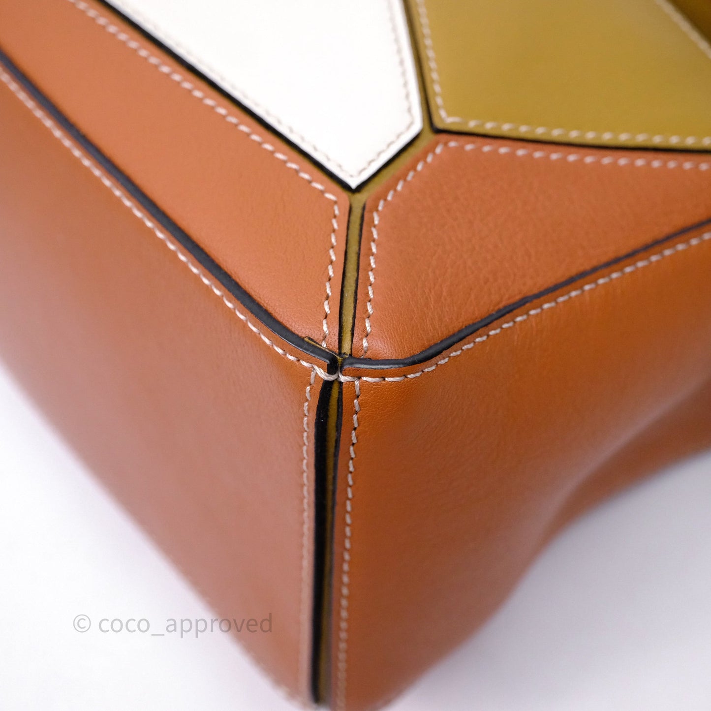 Loewe Small Puzzle Bag Khaki/ Tan Silver Hardware