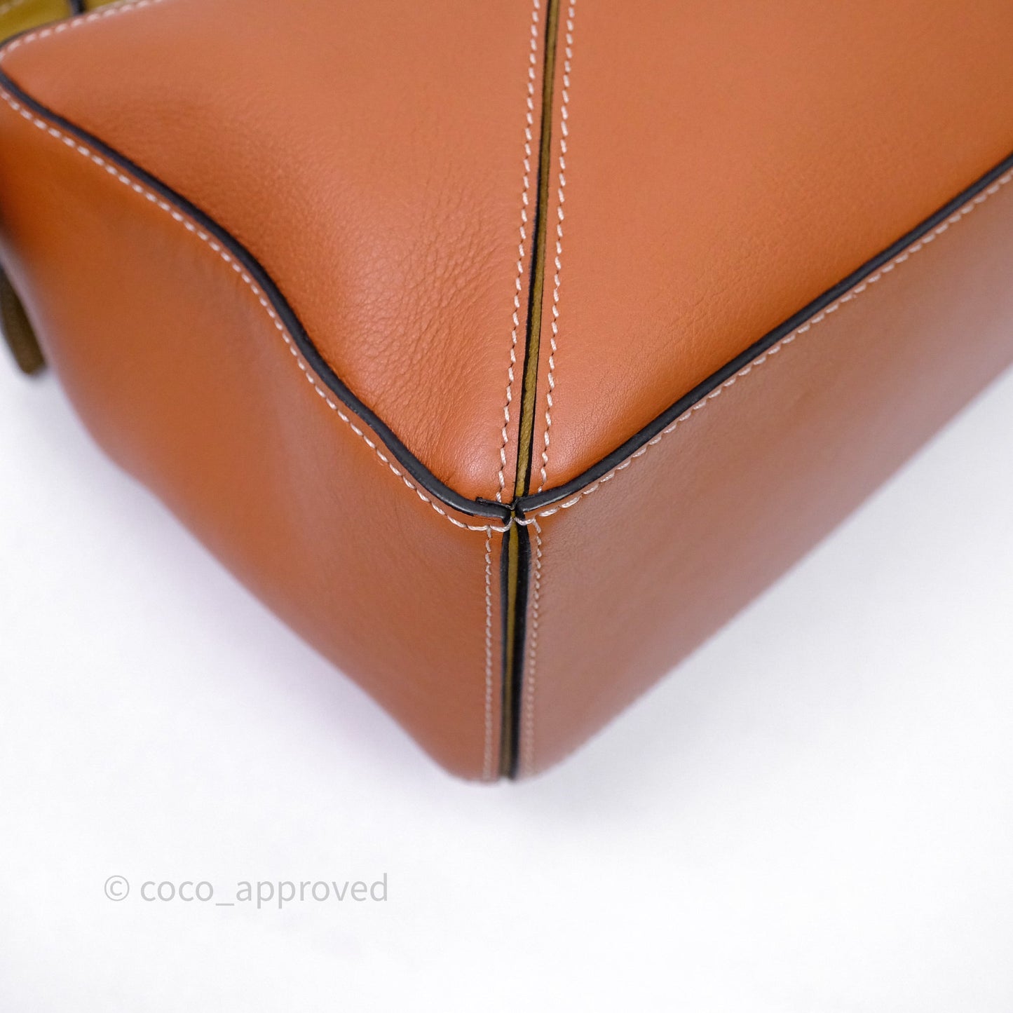 Loewe Small Puzzle Bag Khaki/ Tan Silver Hardware
