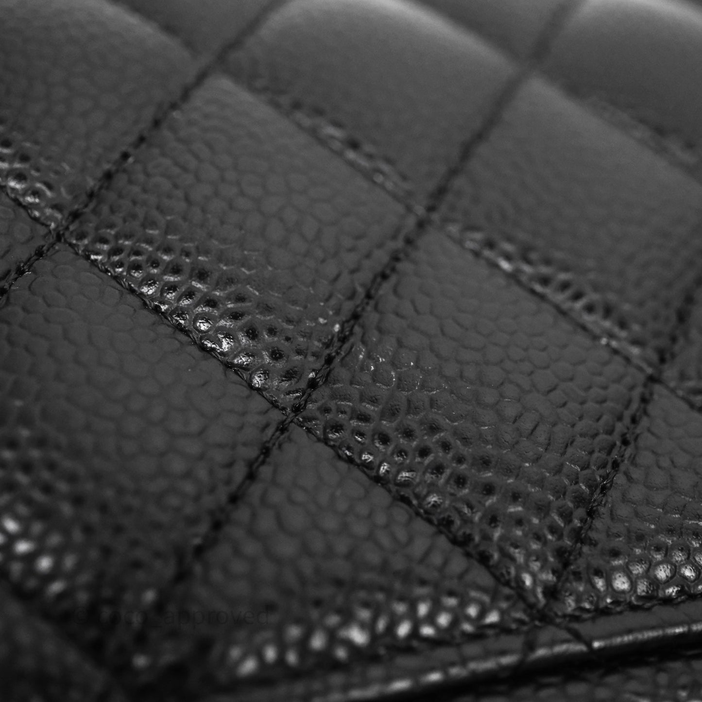 Chanel Classic M/L Medium Flap Quilted Black Caviar Silver Hardware