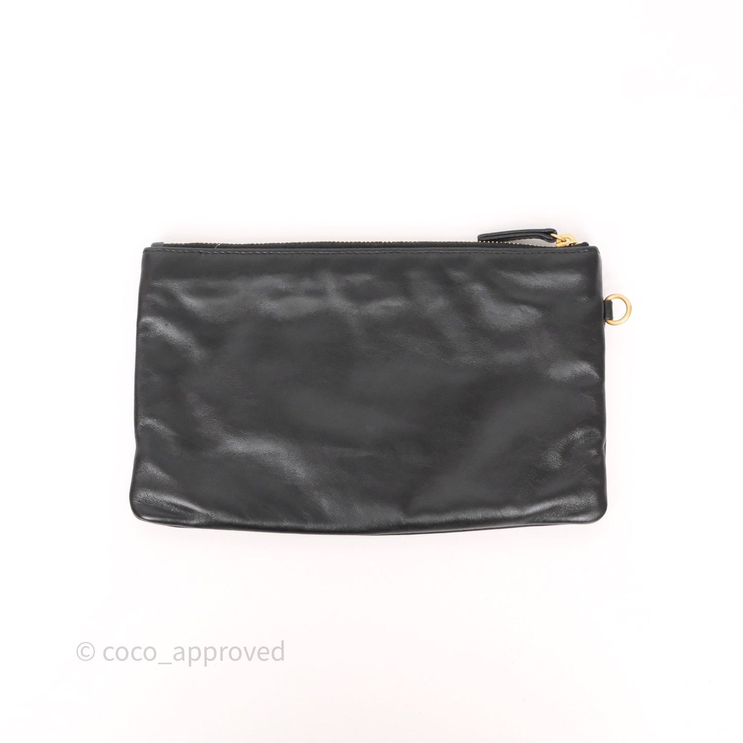 Chanel 22 Small Black Shiny Calfskin Aged Gold Hardware