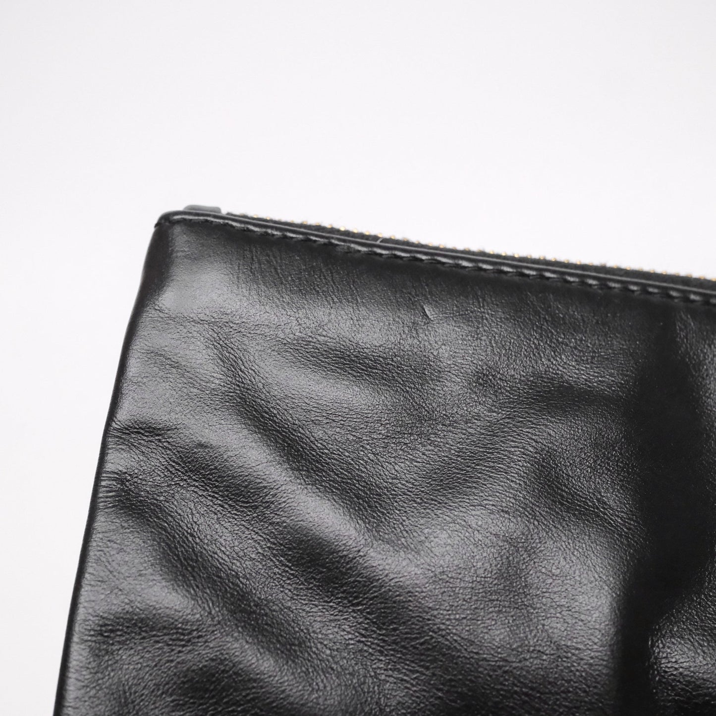 Chanel 22 Small Black Shiny Calfskin Aged Gold Hardware