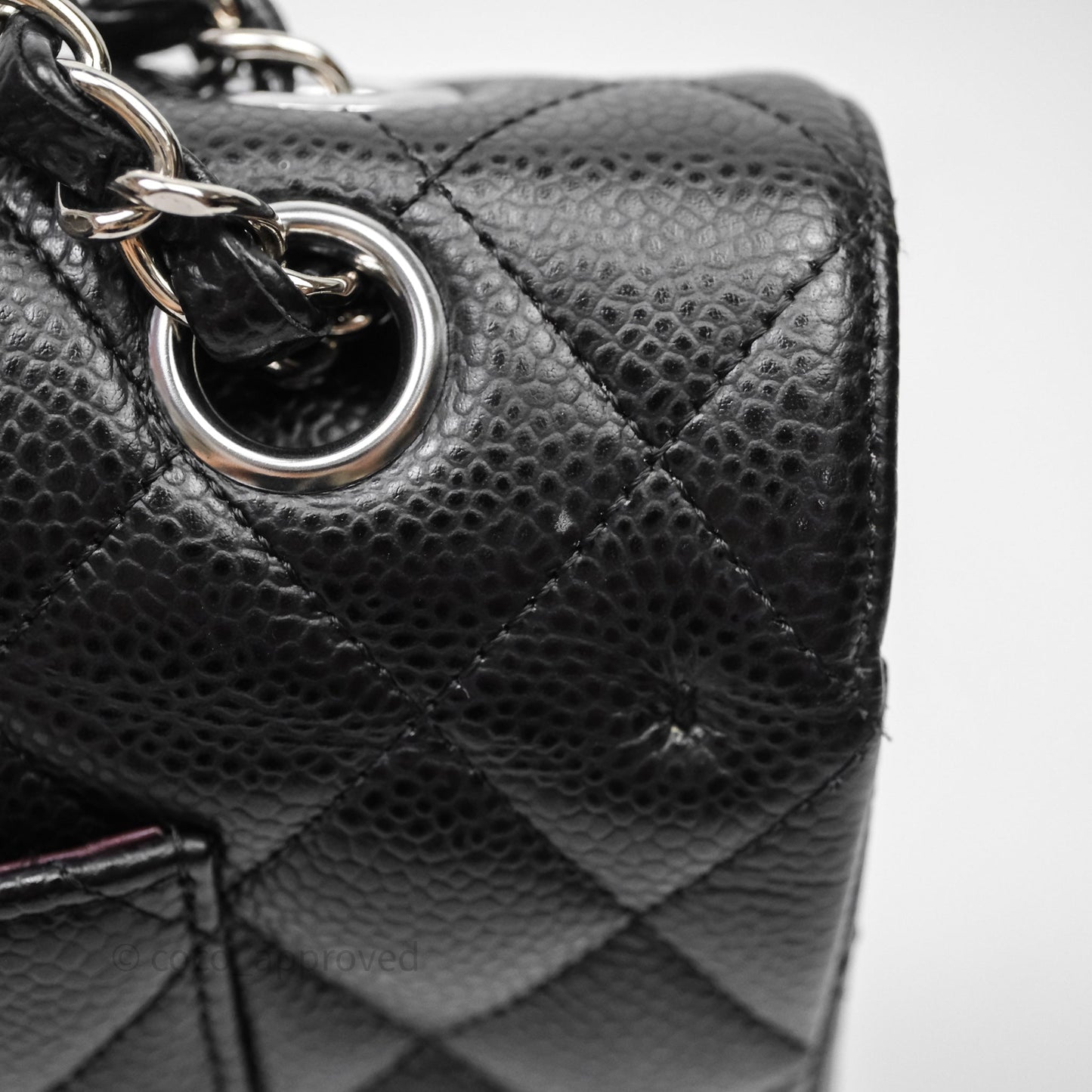 Chanel Classic M/L Medium Flap Quilted Black Caviar Silver Hardware
