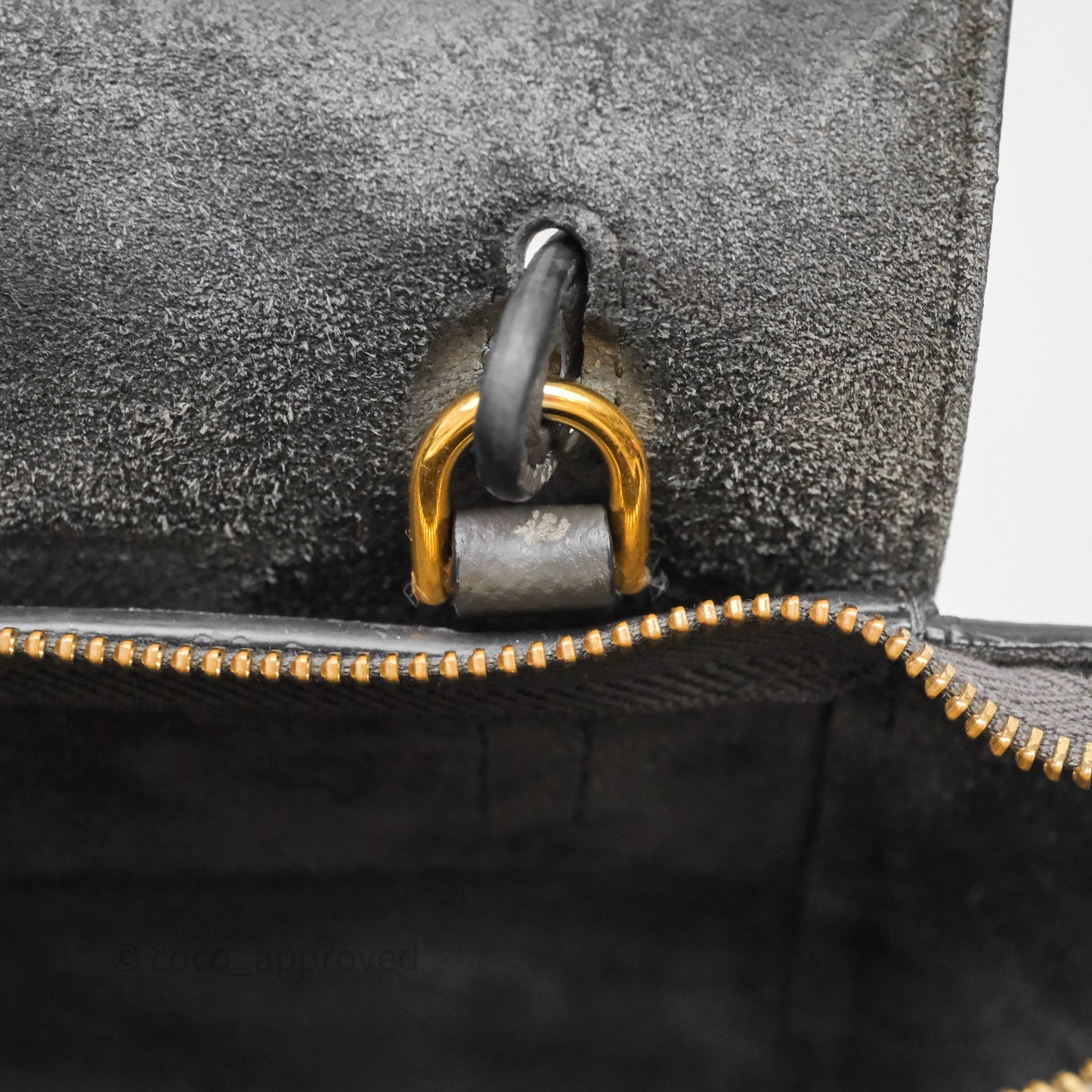 Celine Nano Belt Bag Grey Grained Calfskin Gold Hardware