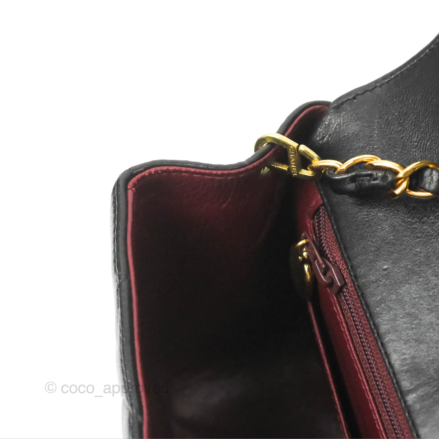 Chanel Vintage Small Quilted Classic Diana Flap Bag Black Lambskin 24K Gold Hardware