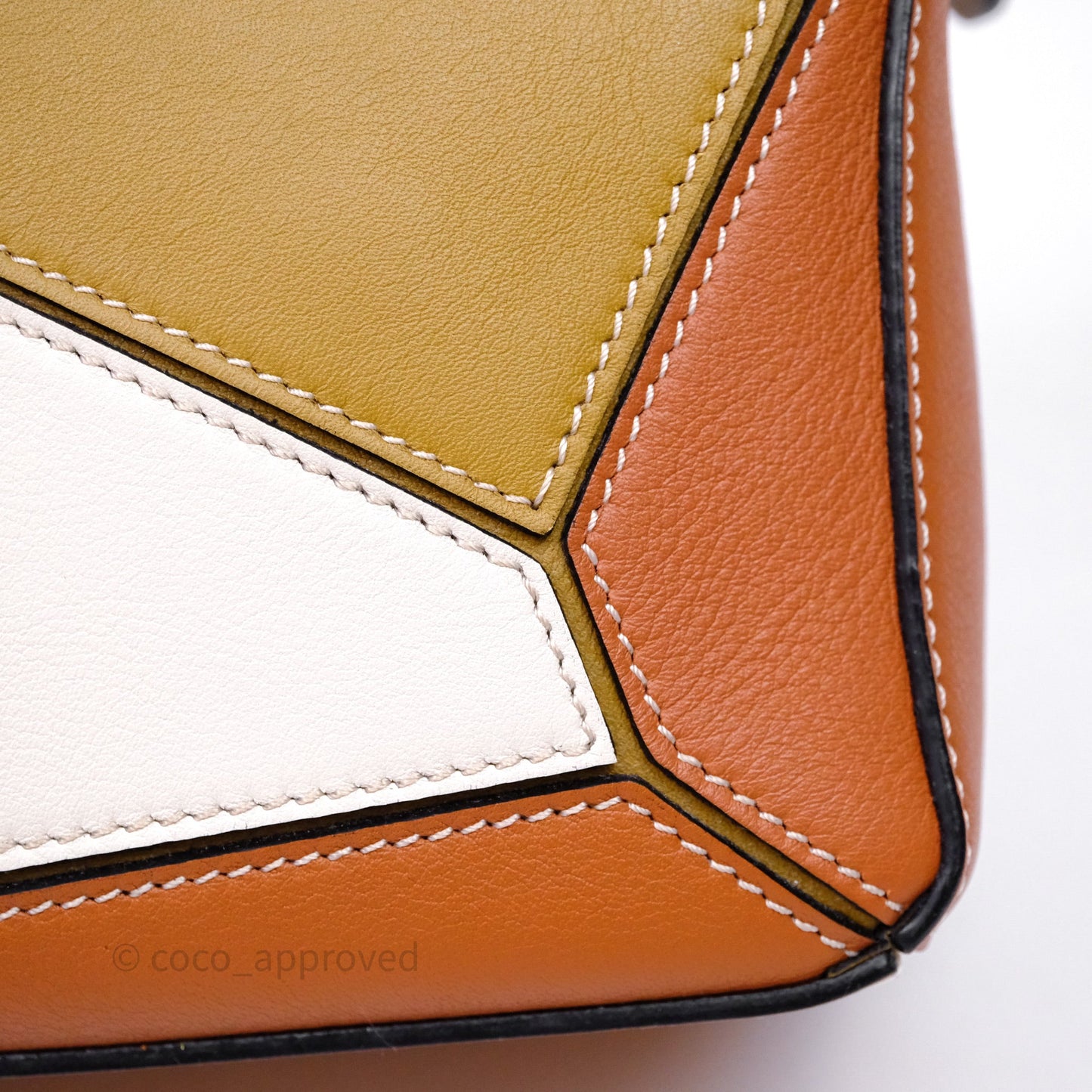 Loewe Small Puzzle Bag Khaki/ Tan Silver Hardware