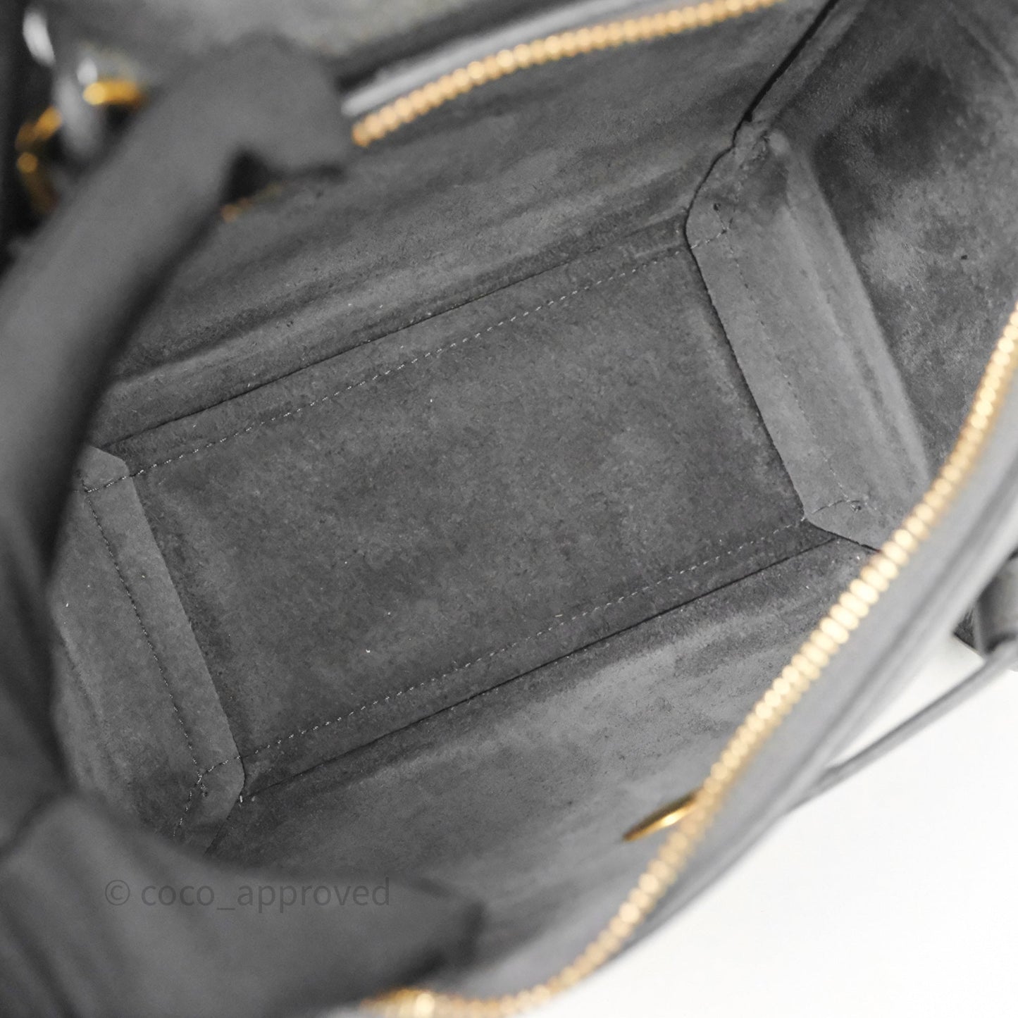 Celine Nano Belt Bag Grey Grained Calfskin Gold Hardware