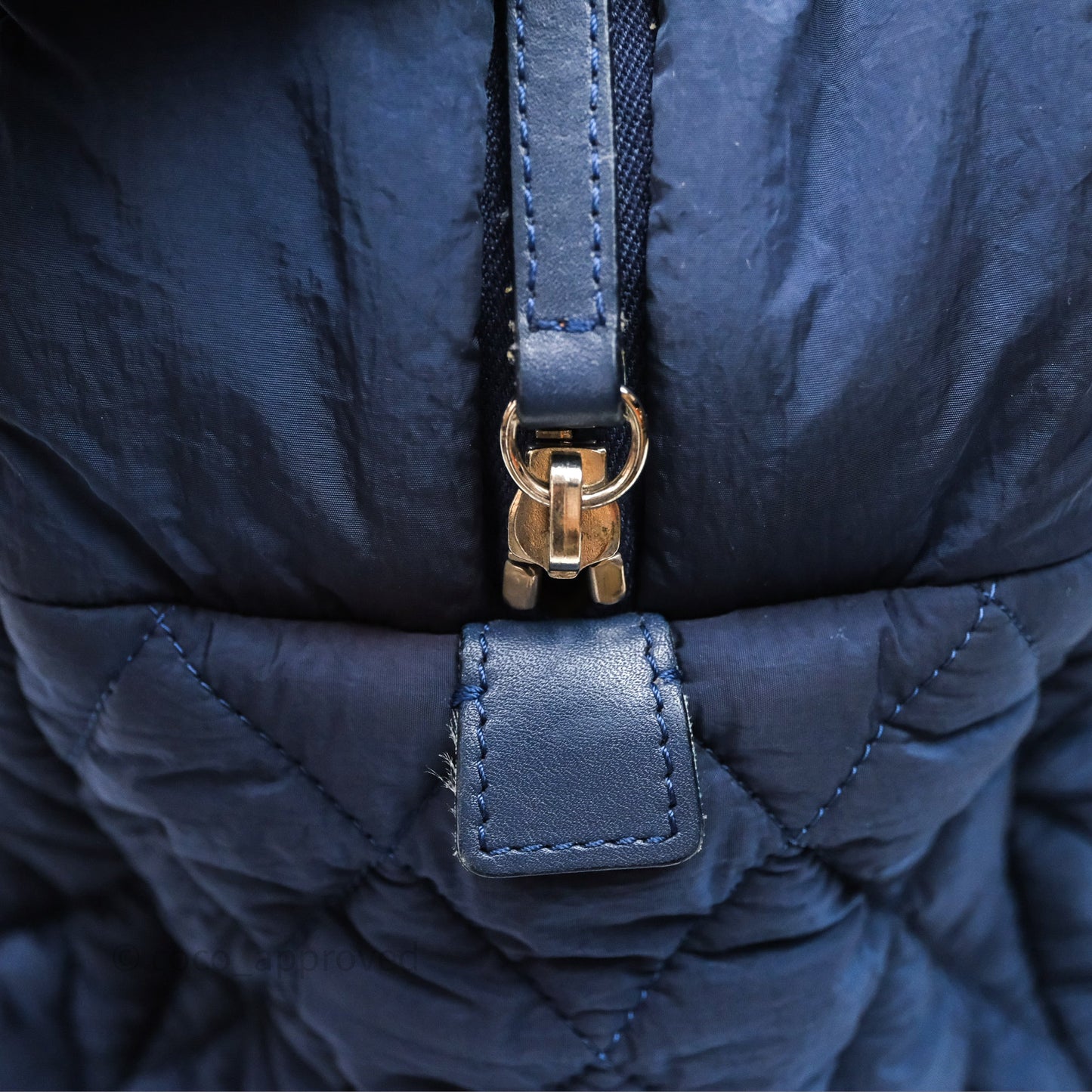 Chanel Coco Cocoon Tote Bag Navy Nylon Sliver Hardware