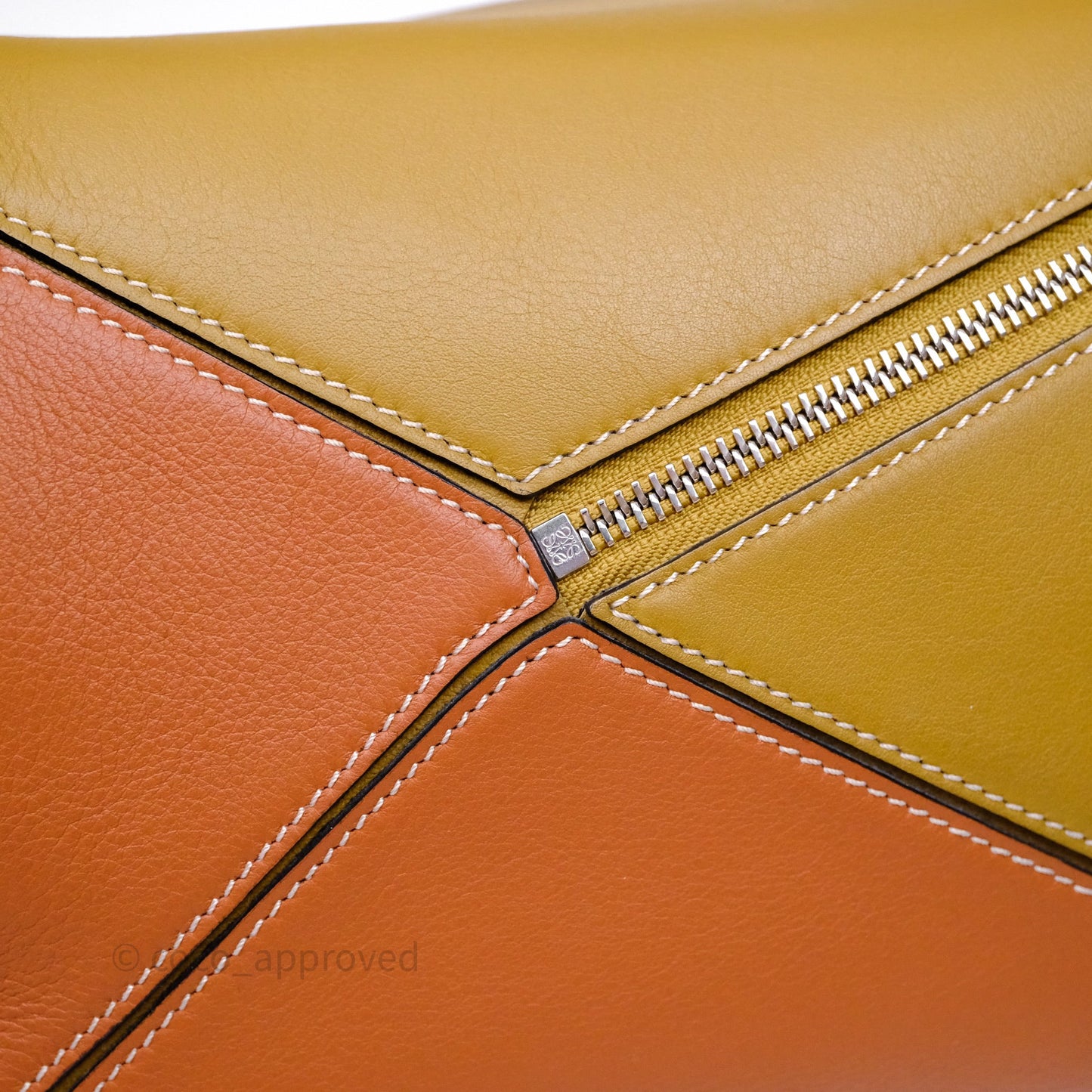 Loewe Small Puzzle Bag Khaki/ Tan Silver Hardware