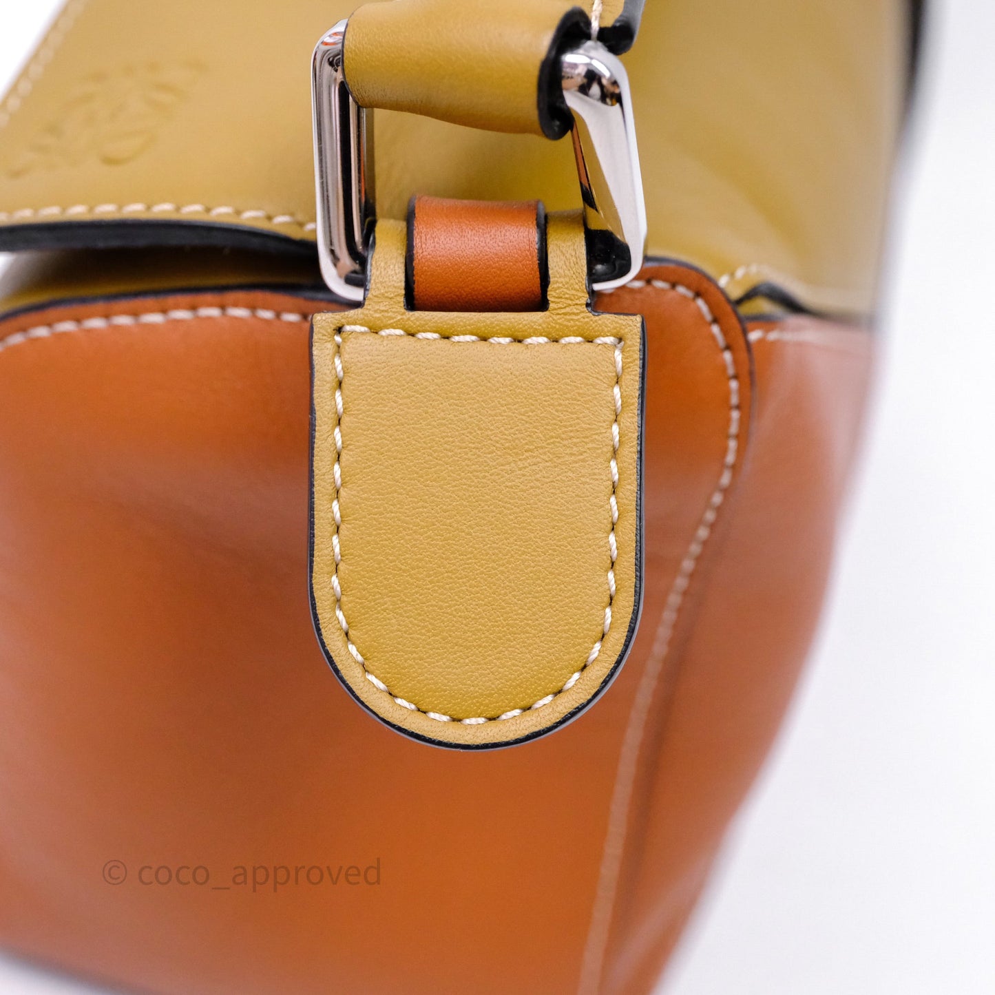 Loewe Small Puzzle Bag Khaki/ Tan Silver Hardware