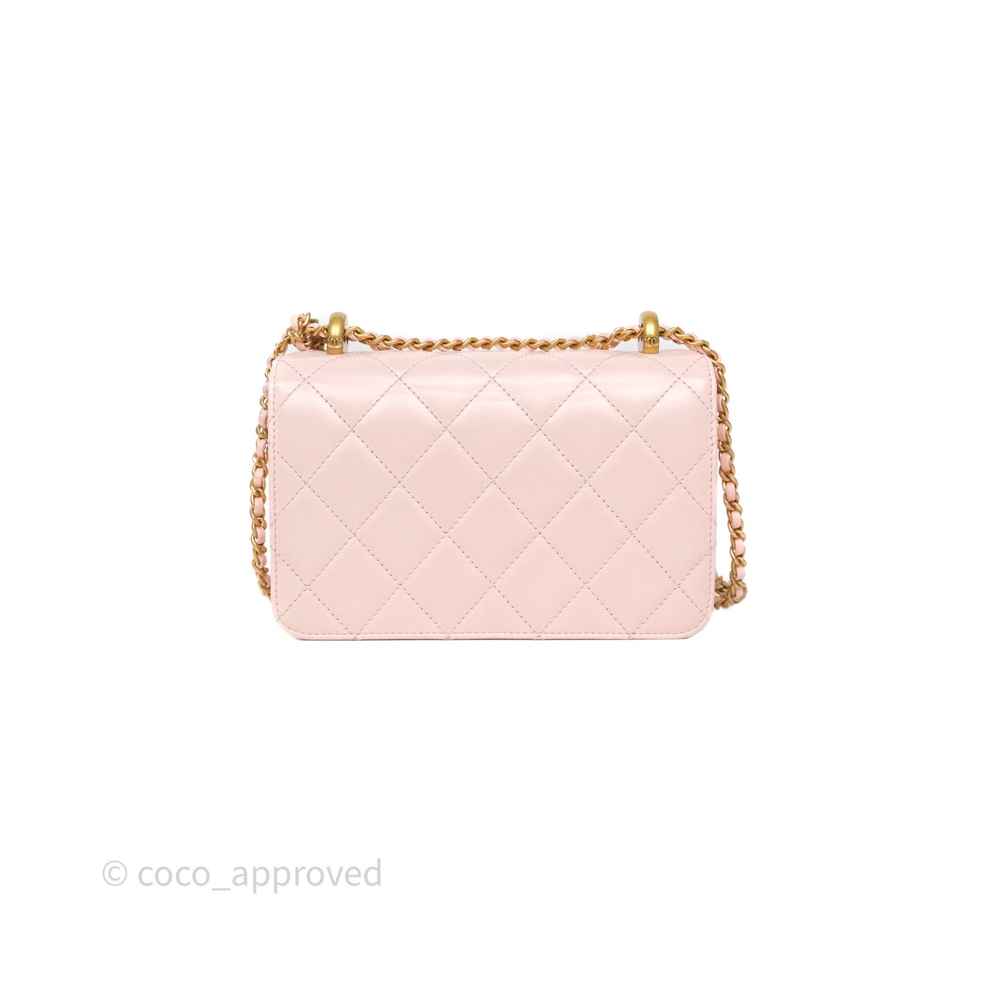 Chanel Quilted Mini Perfect Fit Adjustable Pink Calfskin Gold Hardware