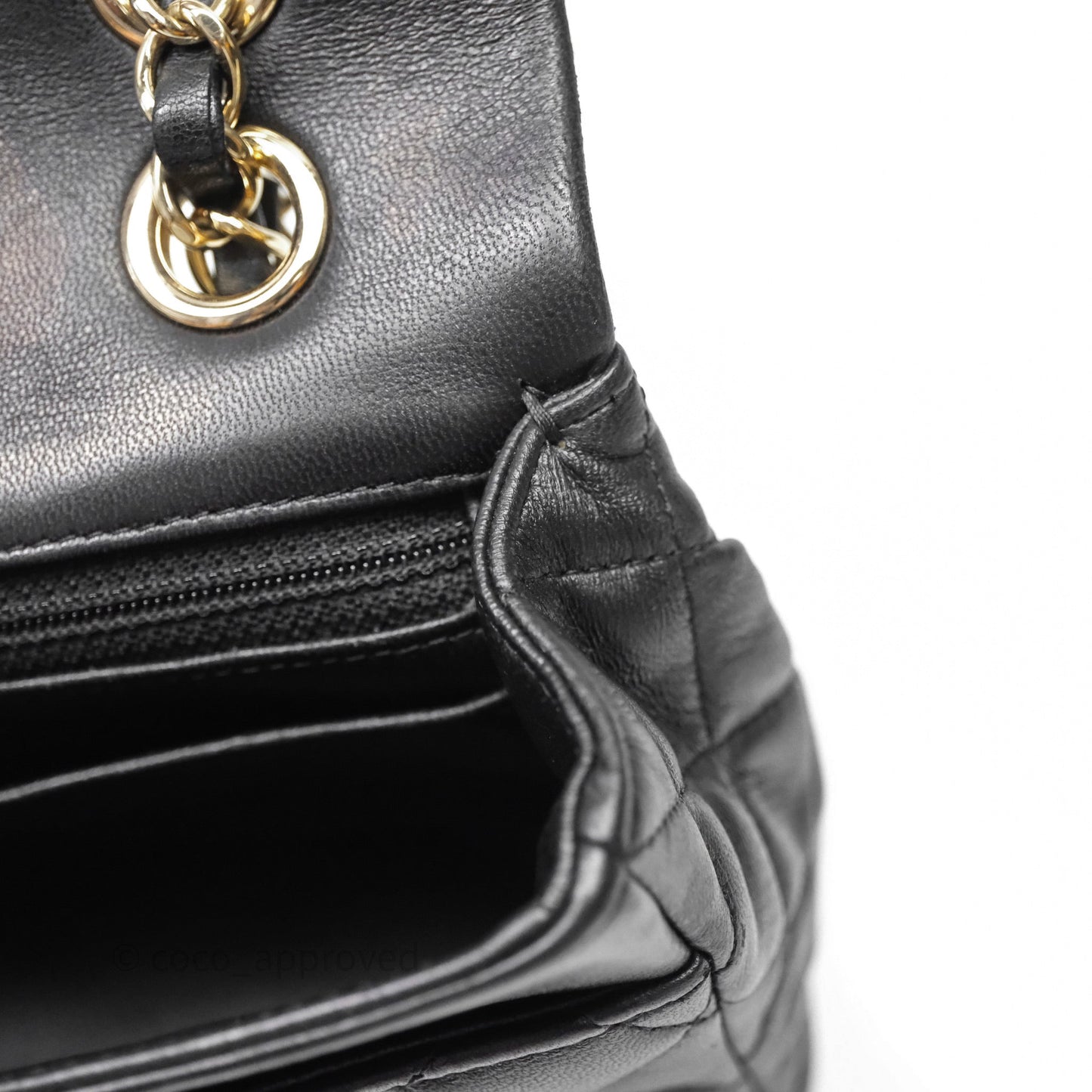 Chanel Classic M/L Medium Flap Bag Valentine Limited Edition Black Lambskin Gold Hardware