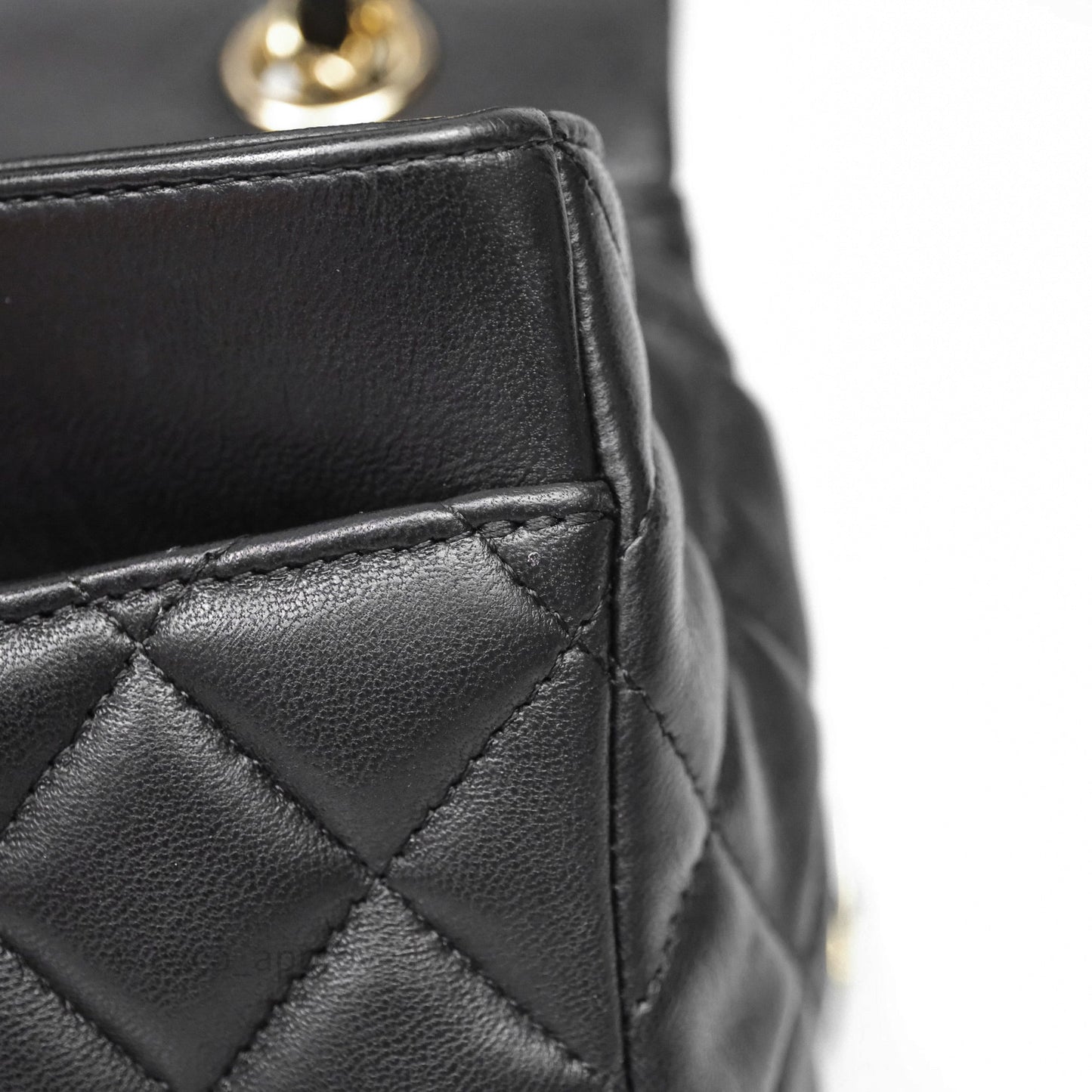 Chanel Classic M/L Medium Flap Bag Valentine Limited Edition Black Lambskin Gold Hardware