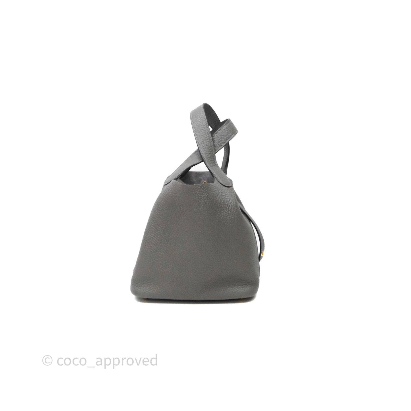 Hermès Picotin Lock 18 Gris Meyer 0L Clemence Gold Hardware
