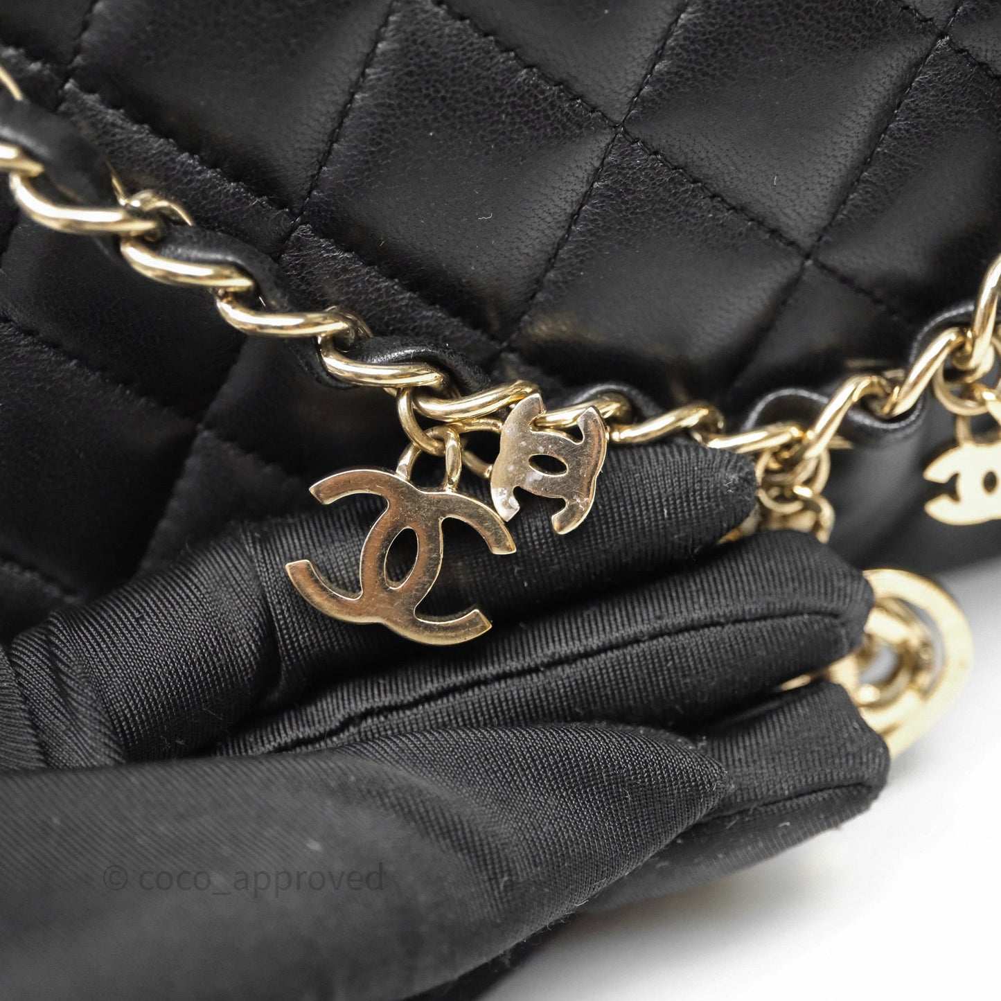 Chanel Classic M/L Medium Flap Bag Valentine Limited Edition Black Lambskin Gold Hardware