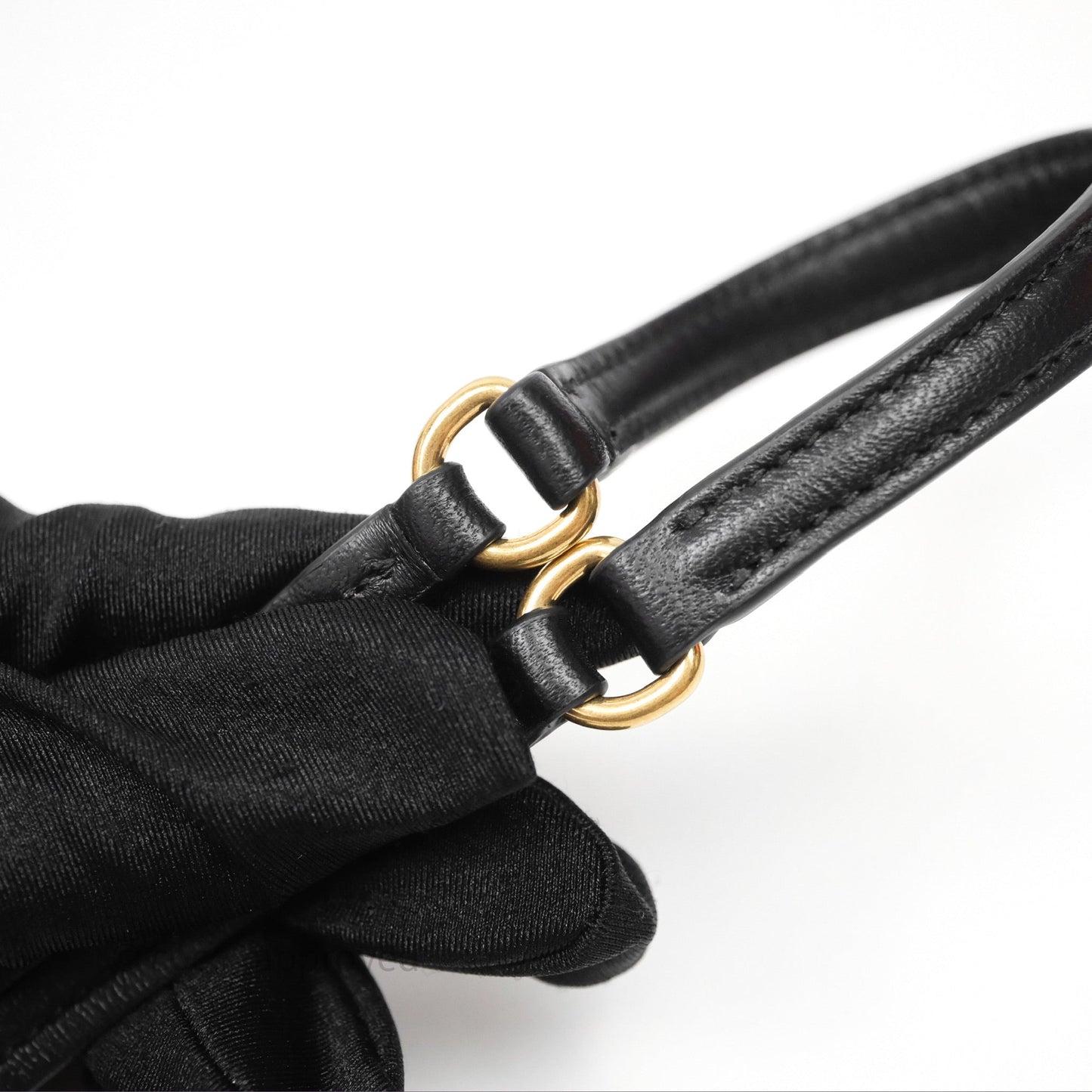 Miu Miu Wander Matelassé Nappa Leather Hobo Mini Bag Black
