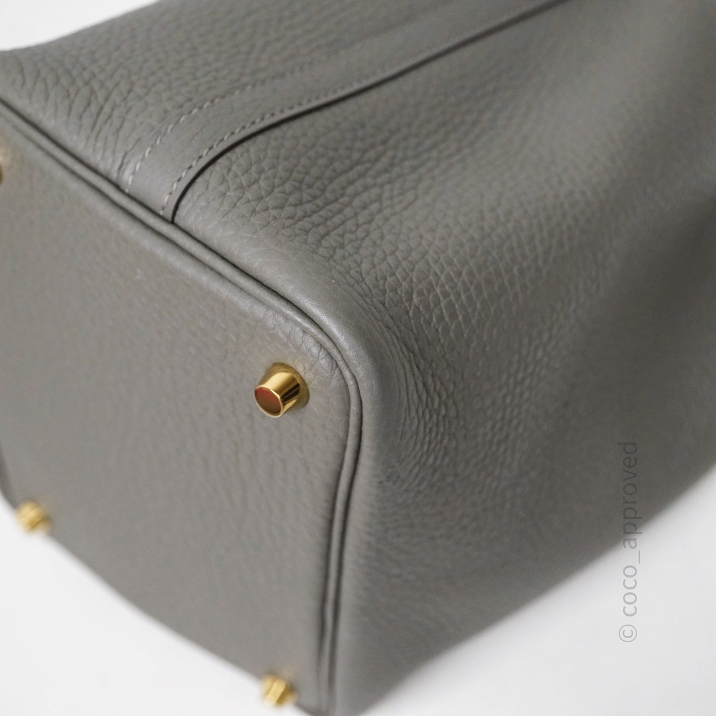Hermès Picotin Lock 18 Gris Meyer 0L Clemence Gold Hardware