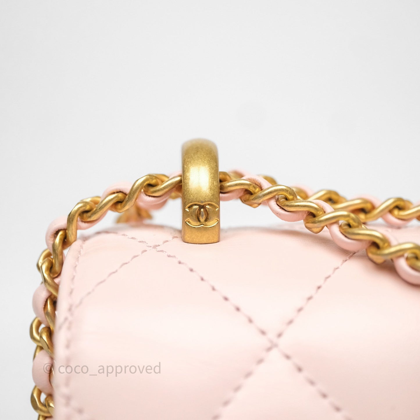 Chanel Quilted Mini Perfect Fit Adjustable Pink Calfskin Gold Hardware