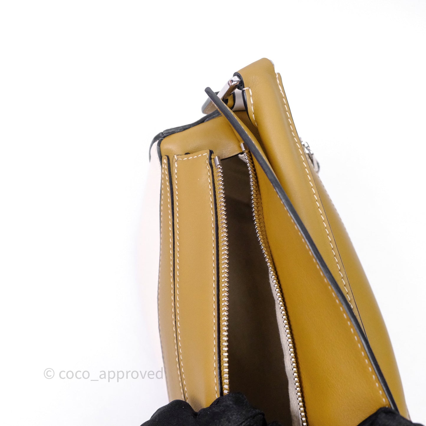 Loewe Small Puzzle Bag Khaki/ Tan Silver Hardware