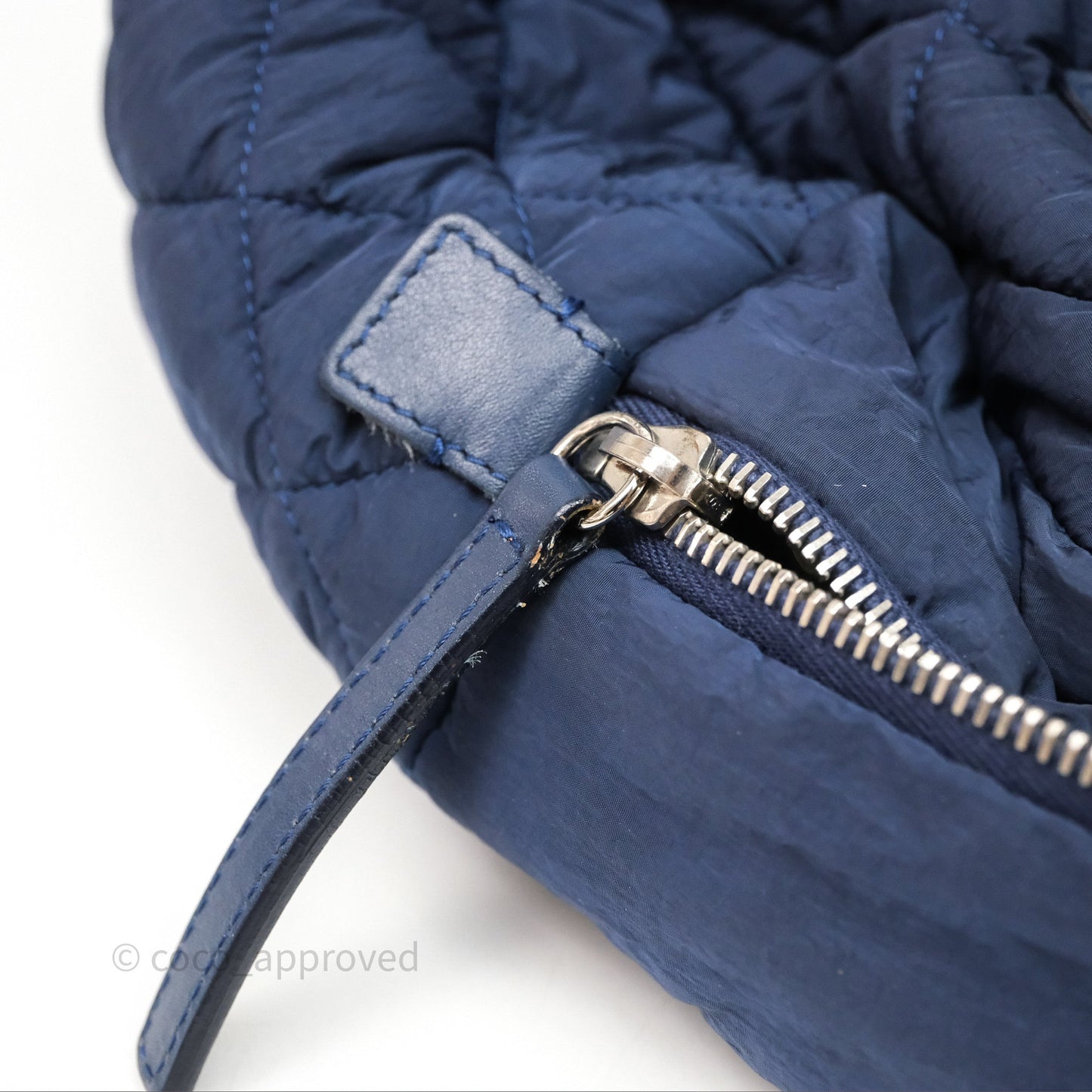 Chanel Coco Cocoon Tote Bag Navy Nylon Sliver Hardware