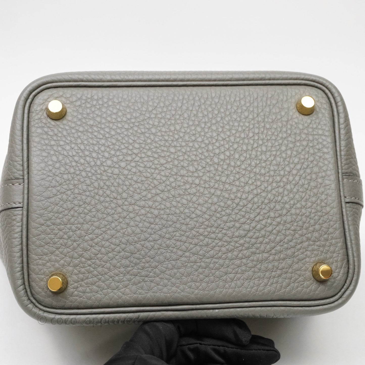 Hermès Picotin Lock 18 Gris Meyer 0L Clemence Gold Hardware