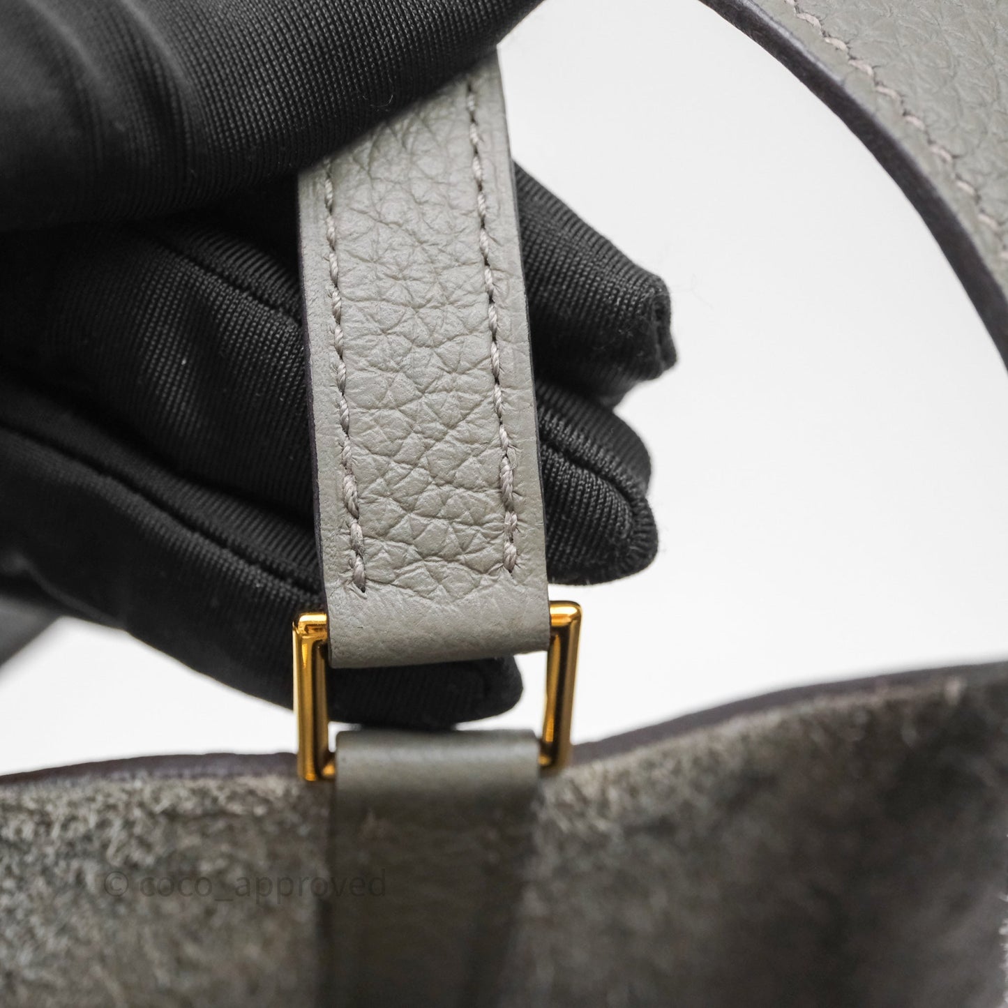 Hermès Picotin Lock 18 Gris Meyer 0L Clemence Gold Hardware