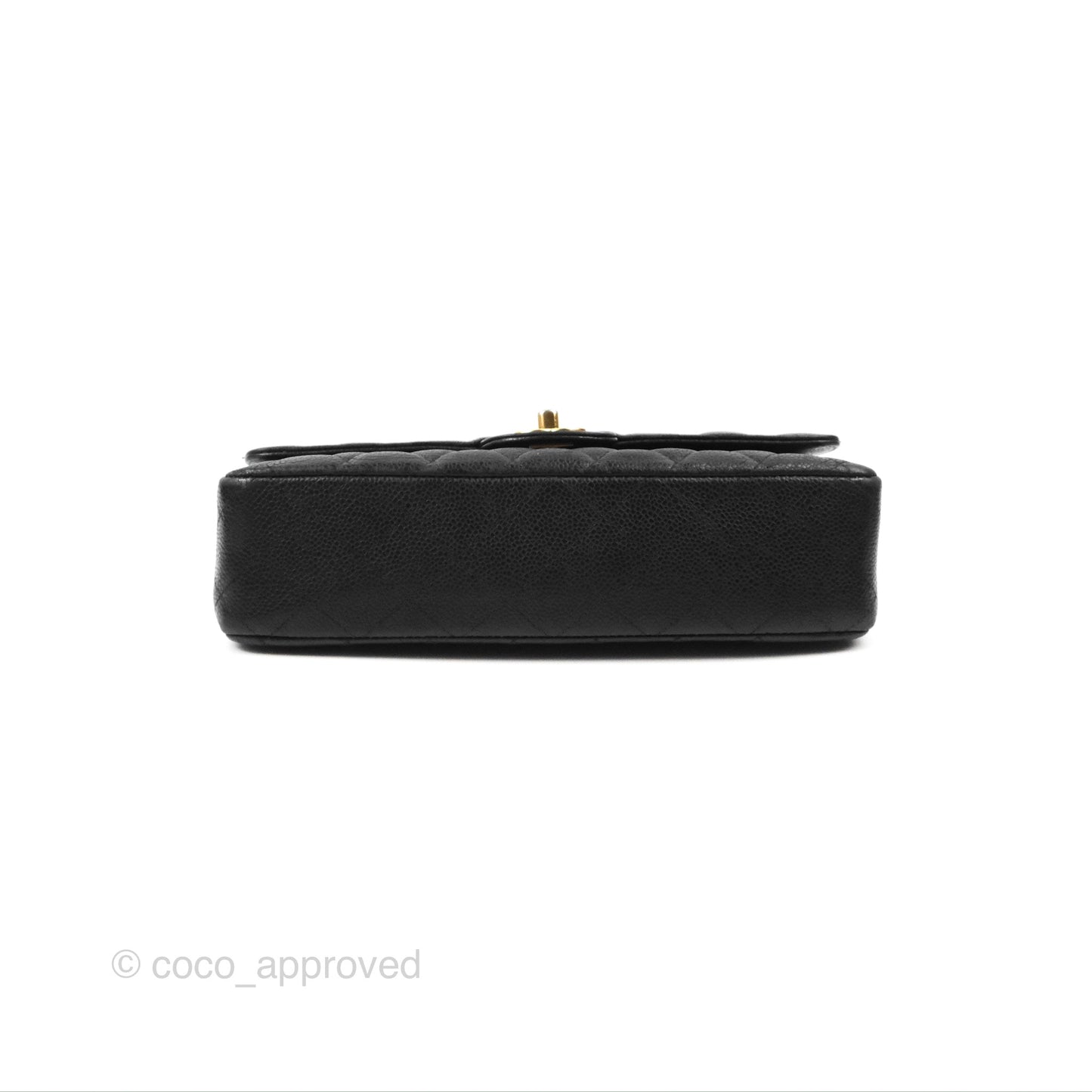 Chanel Classic M/L Medium Flap Quilted Black Caviar Gold Hardware