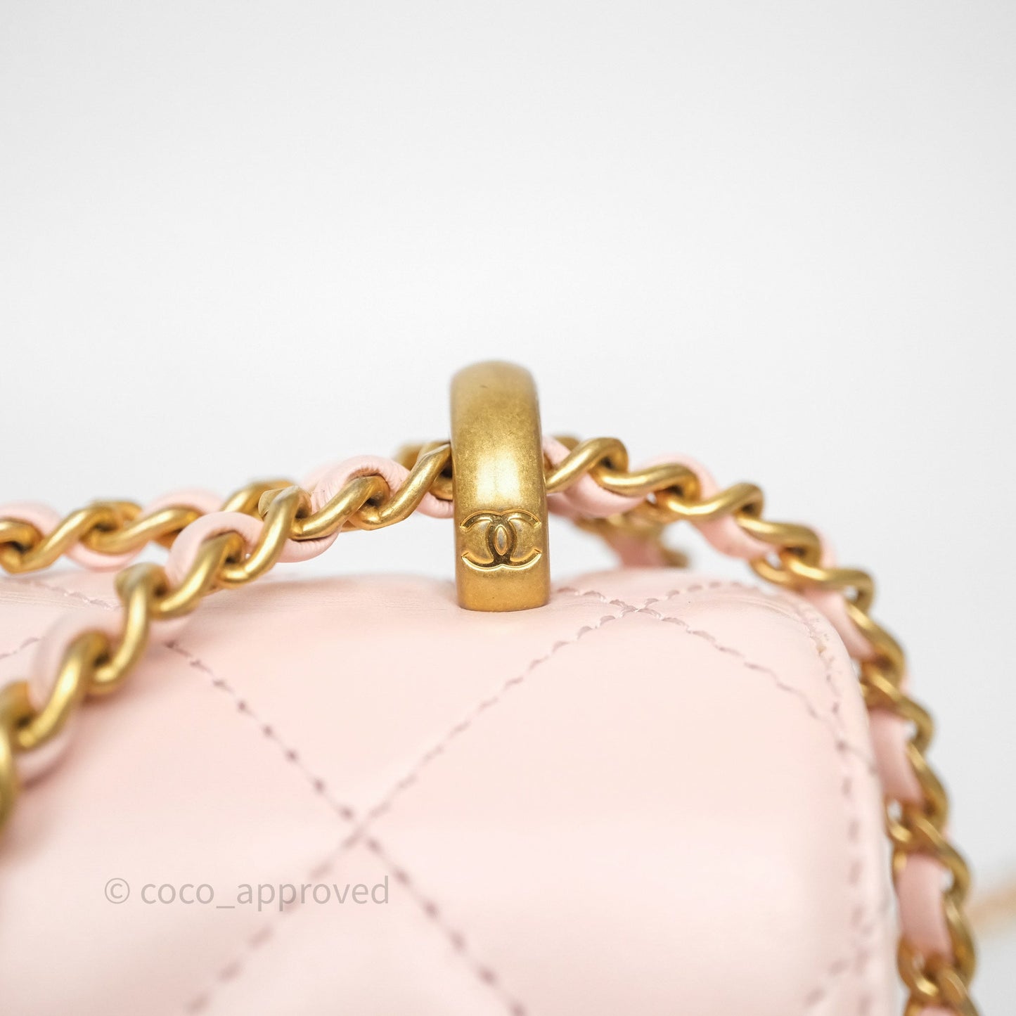 Chanel Quilted Mini Perfect Fit Adjustable Pink Calfskin Gold Hardware