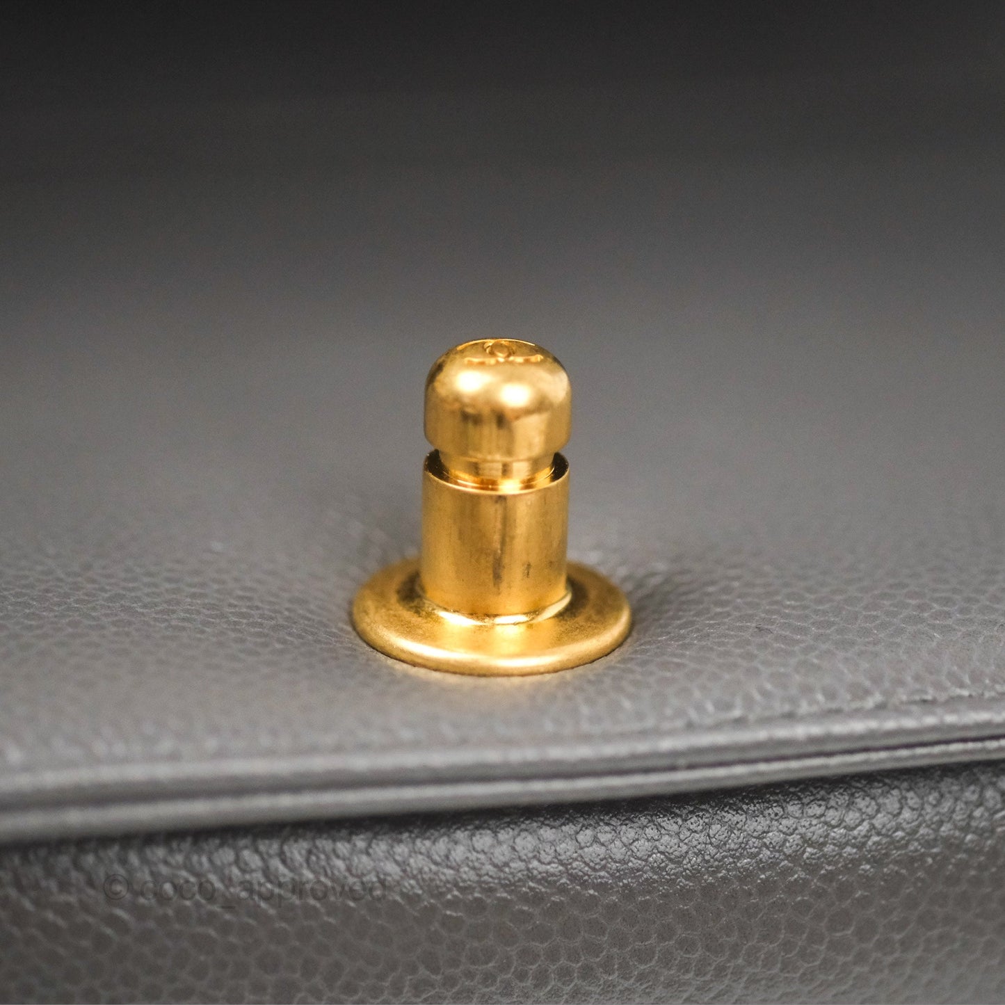 Chanel Small Boy Quilted Dark Grey Caviar Aged Gold Hardware