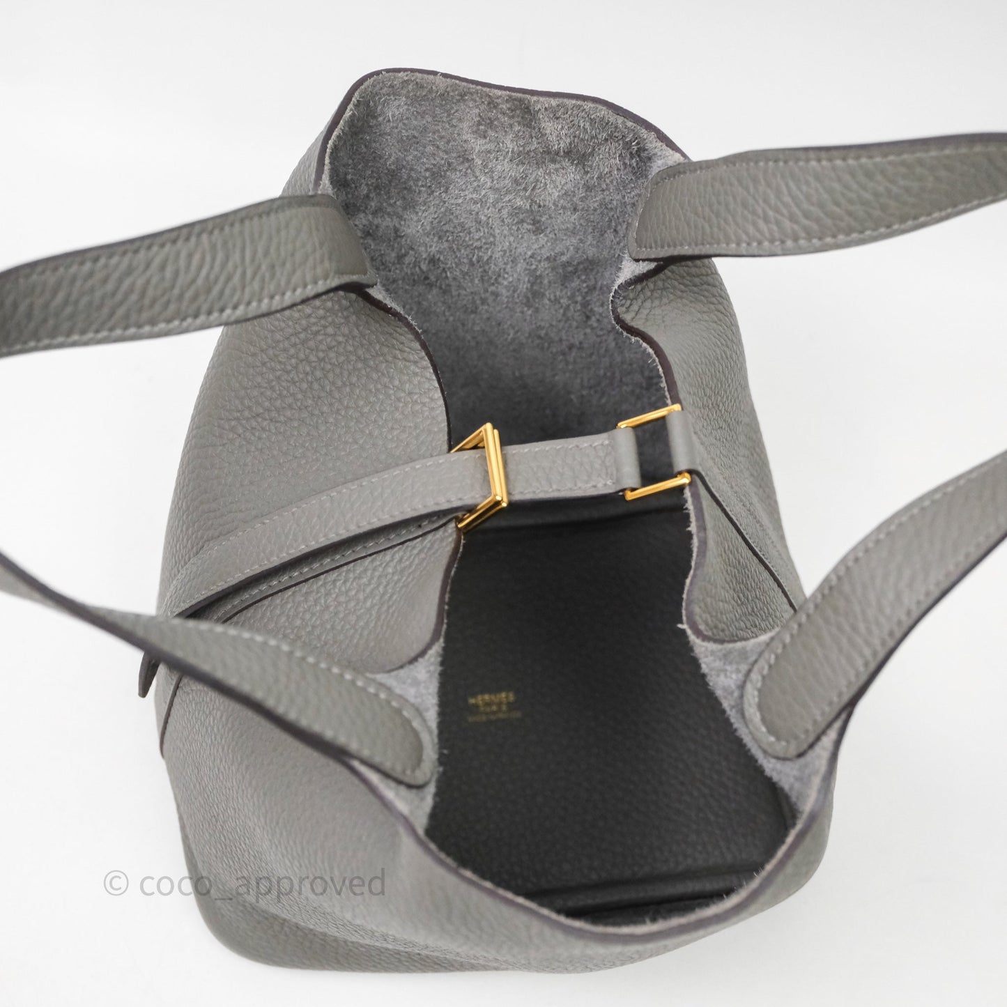 Hermès Picotin Lock 18 Gris Meyer 0L Clemence Gold Hardware