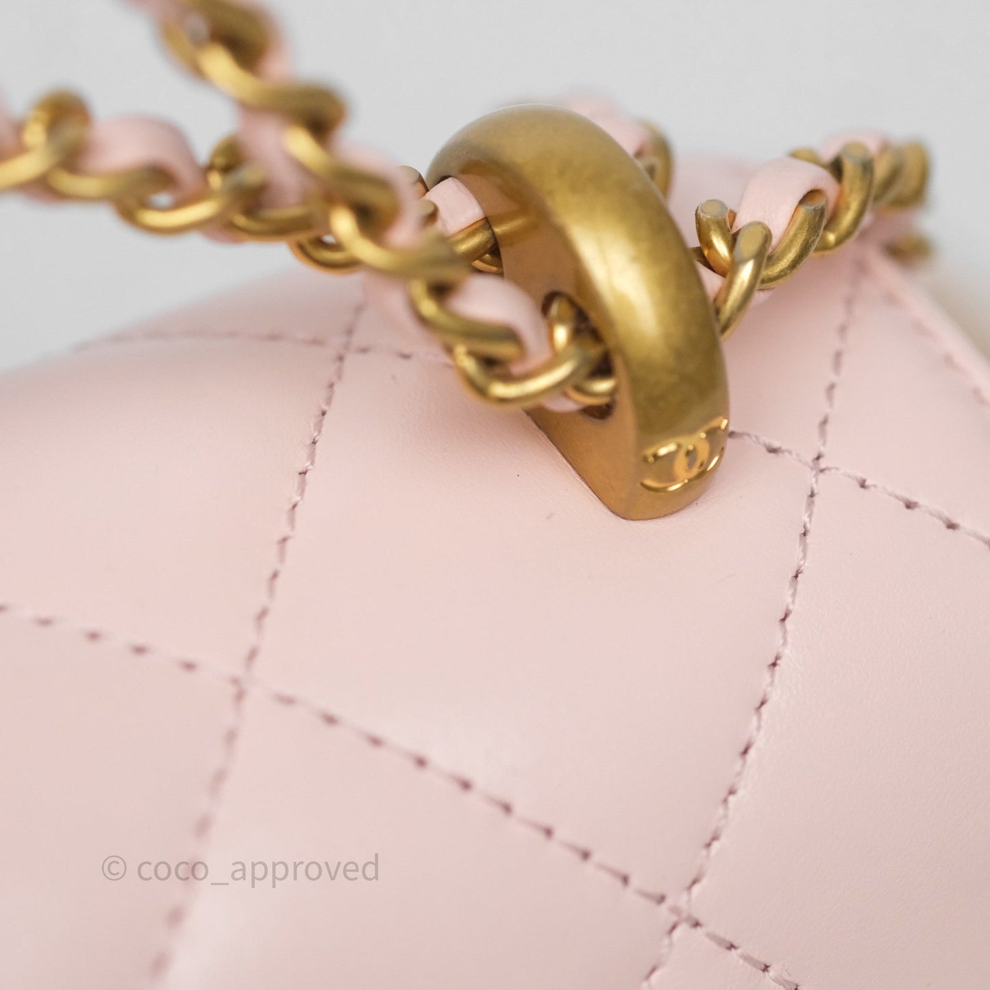 Chanel Quilted Mini Perfect Fit Adjustable Pink Calfskin Gold Hardware