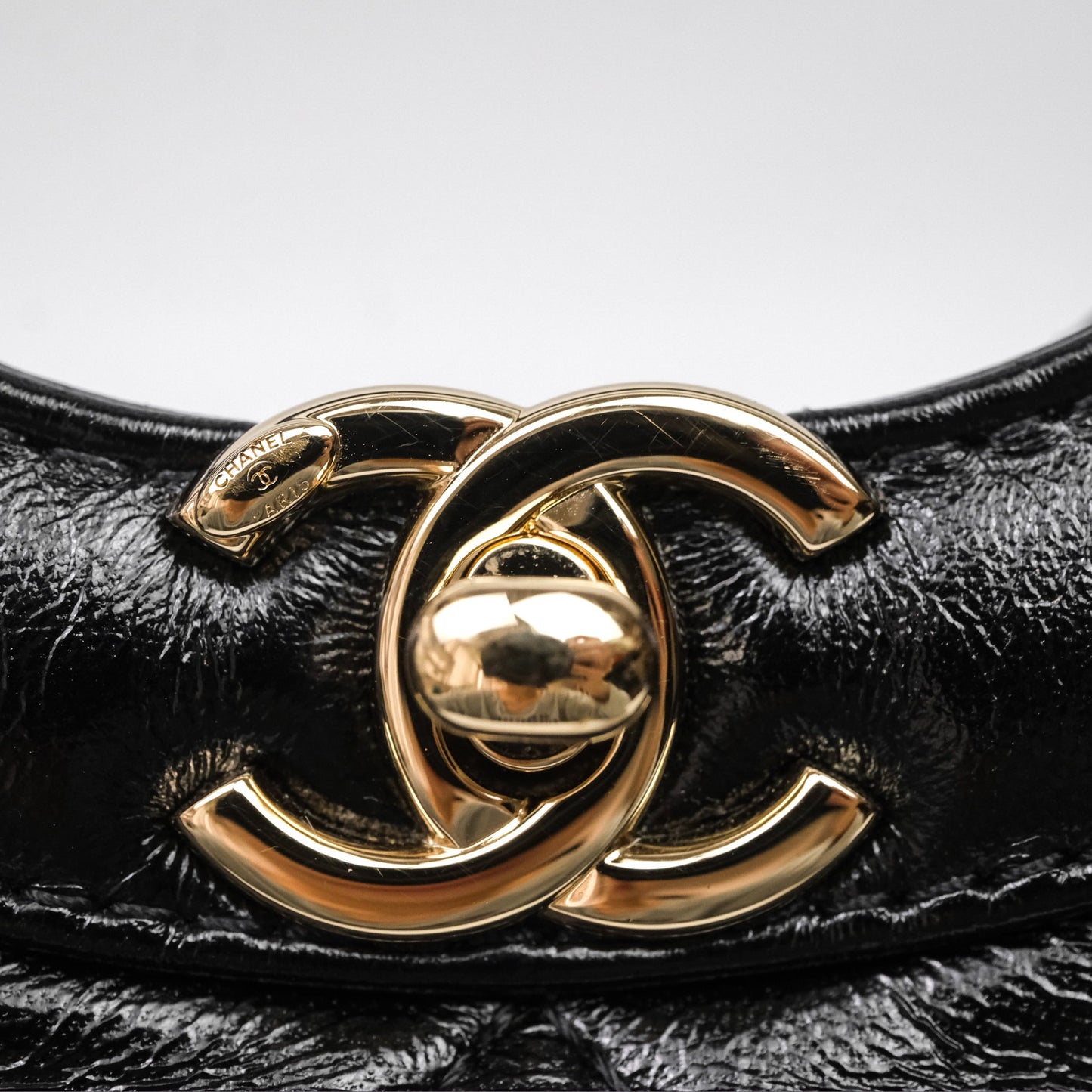 Chanel 31 Small Shopping Bag Shiny Lambskin Black Gold Hardware