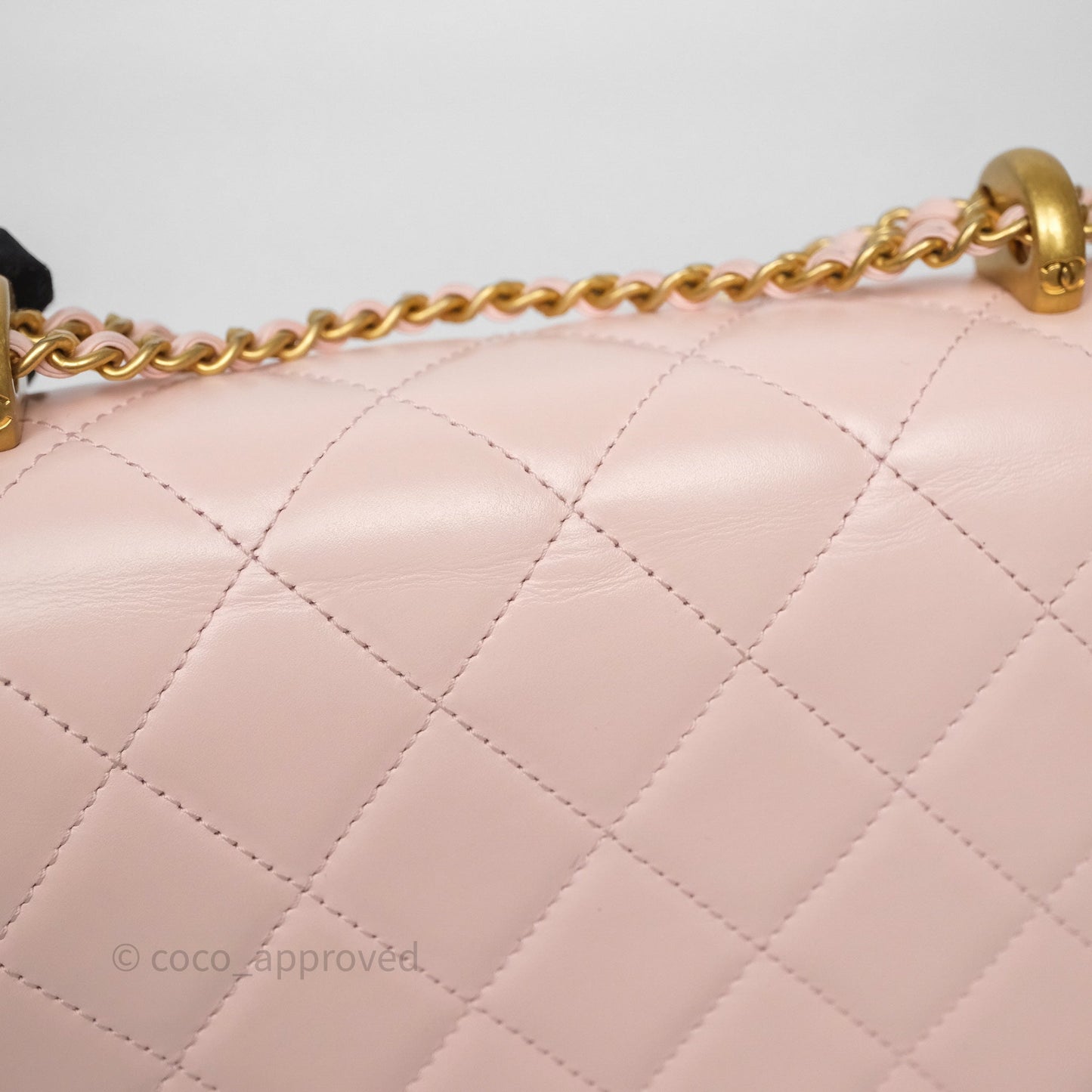 Chanel Quilted Mini Perfect Fit Adjustable Pink Calfskin Gold Hardware