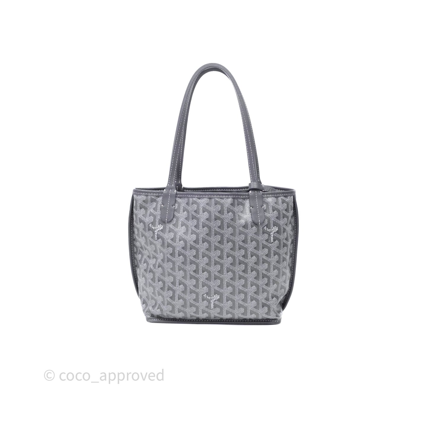 Goyard Anjou Mini Bag Goyardine Canvas Grey
