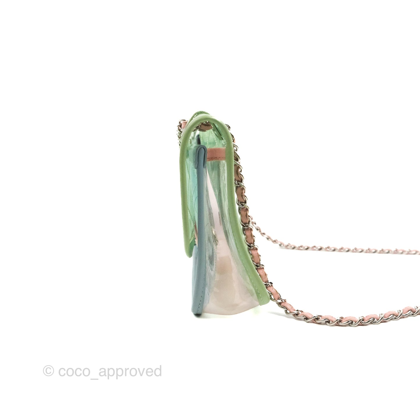 Chanel Coco Splash PVC Medium Flap Bag Blue/Green/Pink Silver Hardware