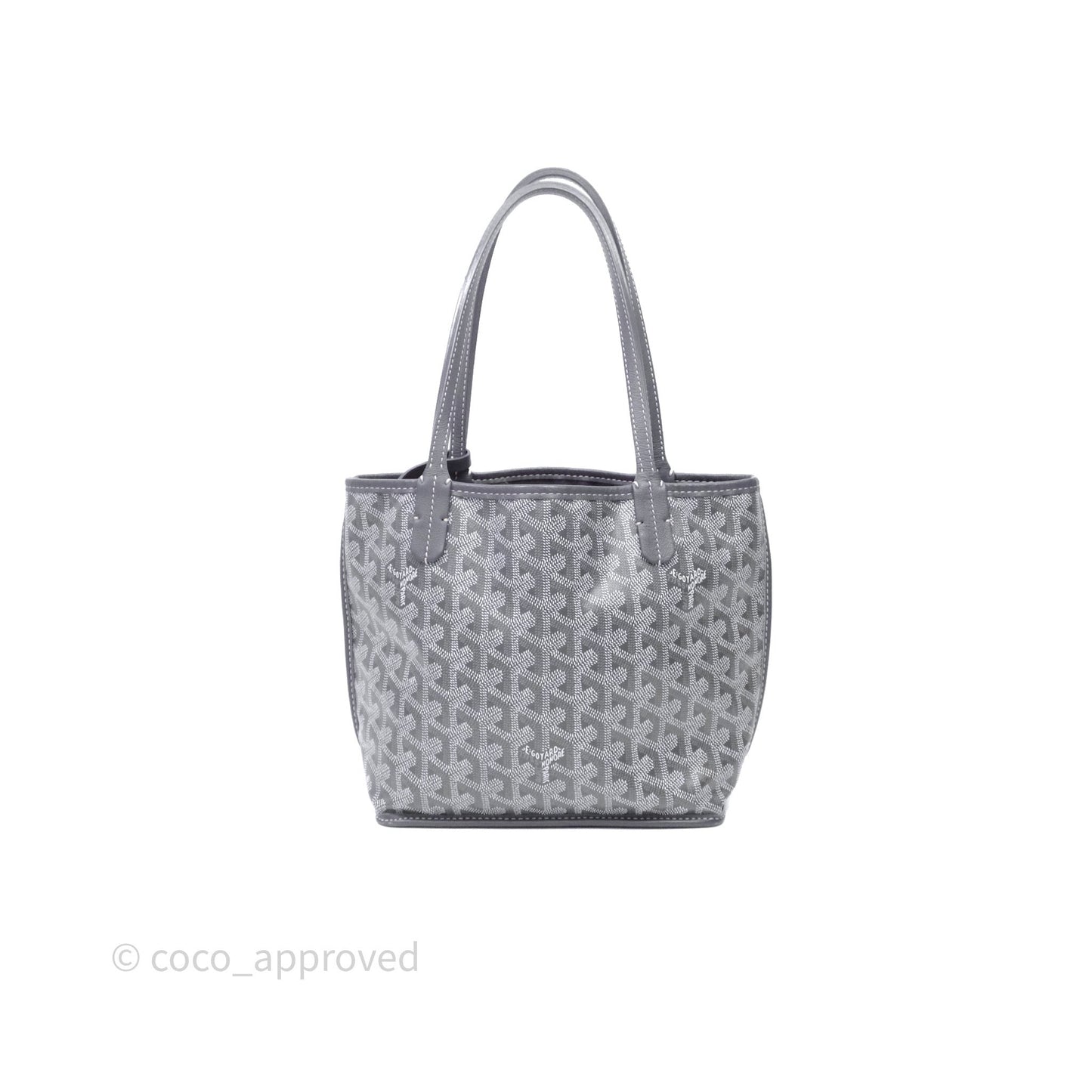 Goyard Anjou Mini Bag Goyardine Canvas Grey
