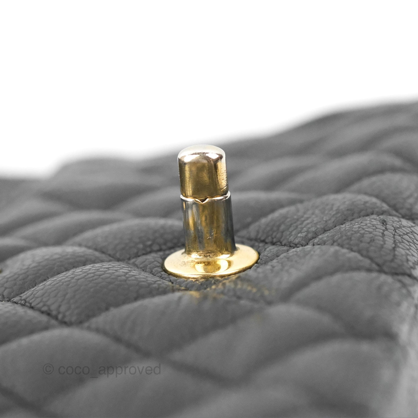 Chanel Classic M/L Medium Flap Quilted Black Caviar Gold Hardware
