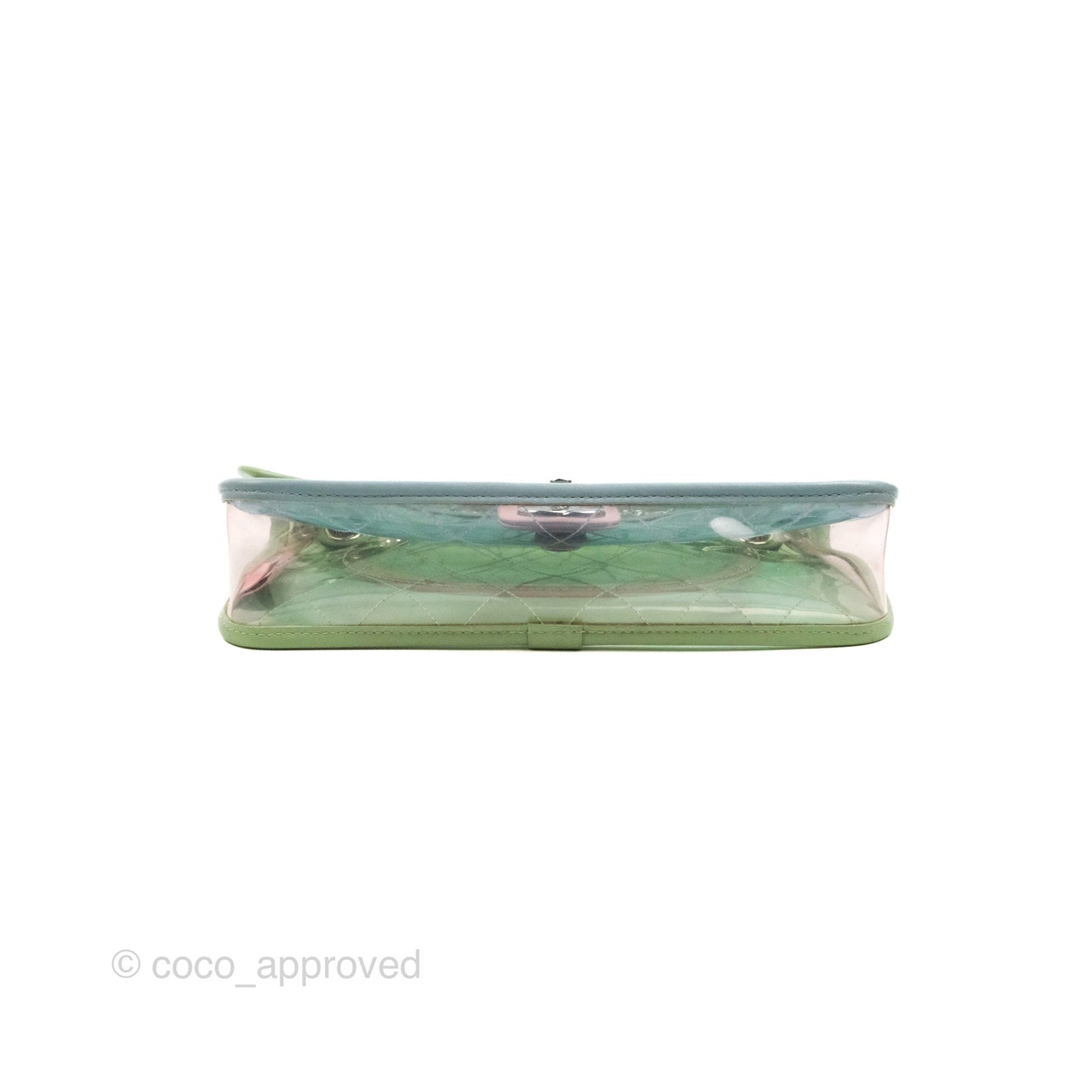 Chanel Coco Splash PVC Medium Flap Bag Blue/Green/Pink Silver Hardware