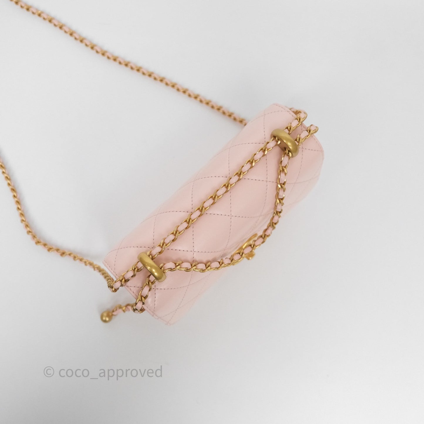 Chanel Quilted Mini Perfect Fit Adjustable Pink Calfskin Gold Hardware