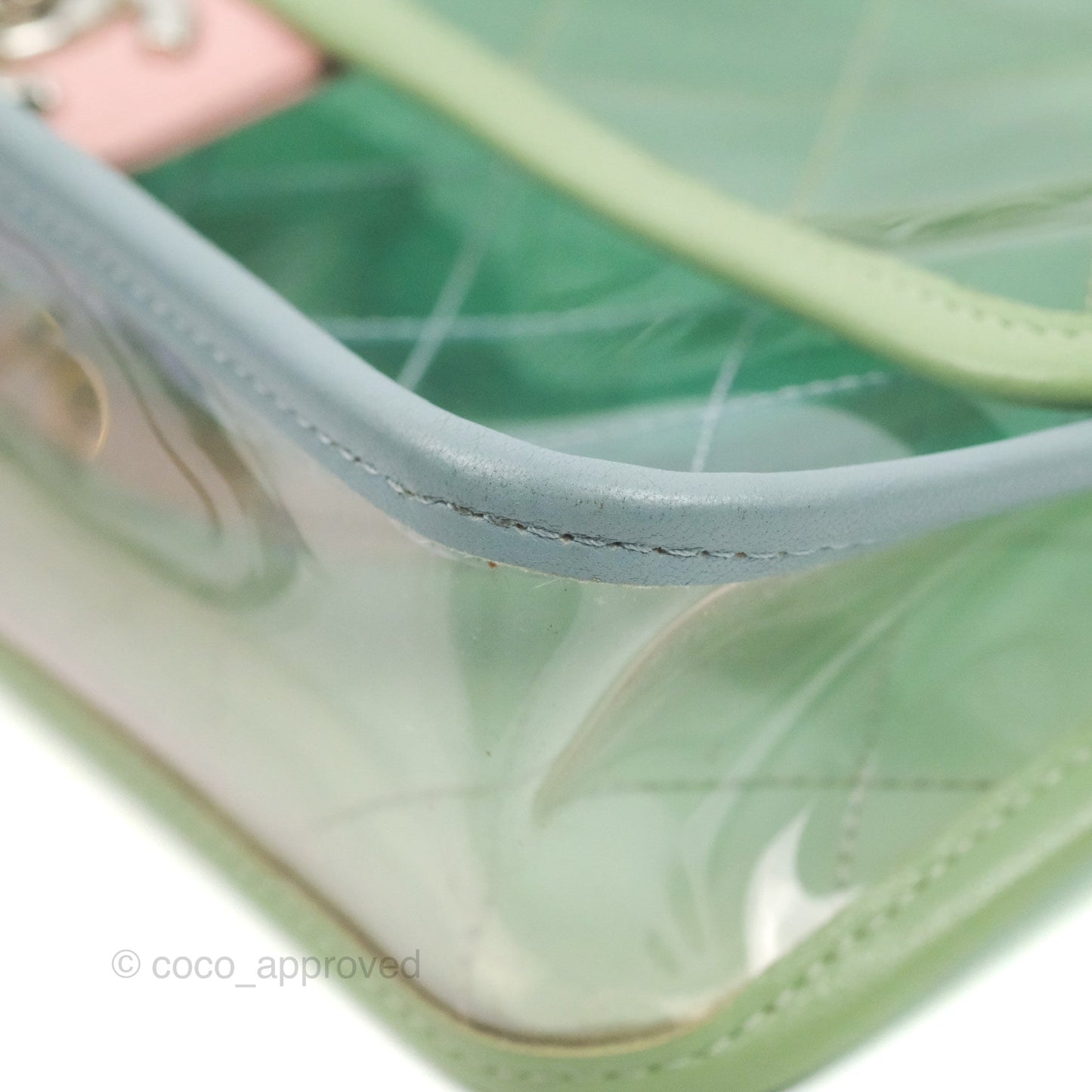 Chanel Coco Splash PVC Medium Flap Bag Blue/Green/Pink Silver Hardware