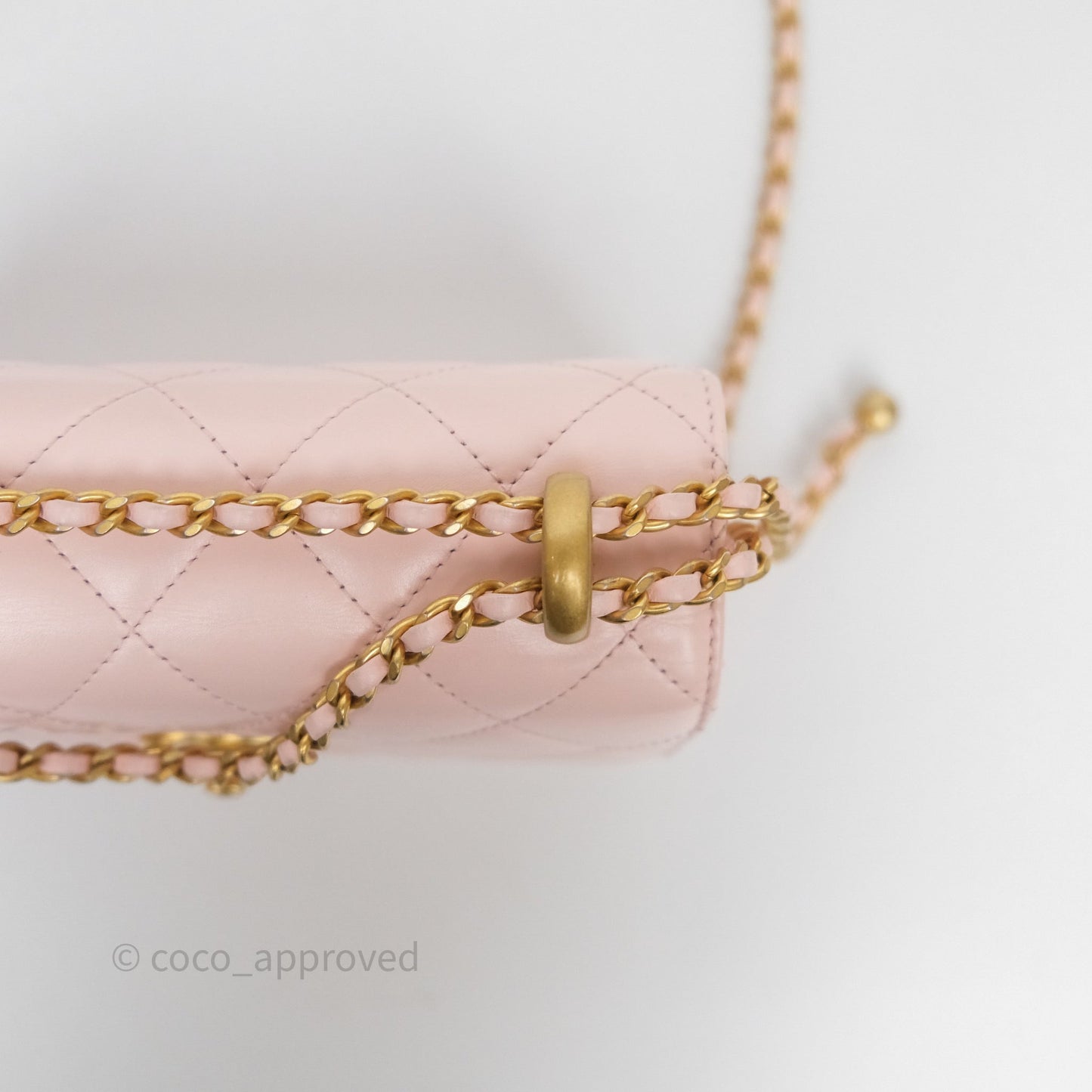 Chanel Quilted Mini Perfect Fit Adjustable Pink Calfskin Gold Hardware