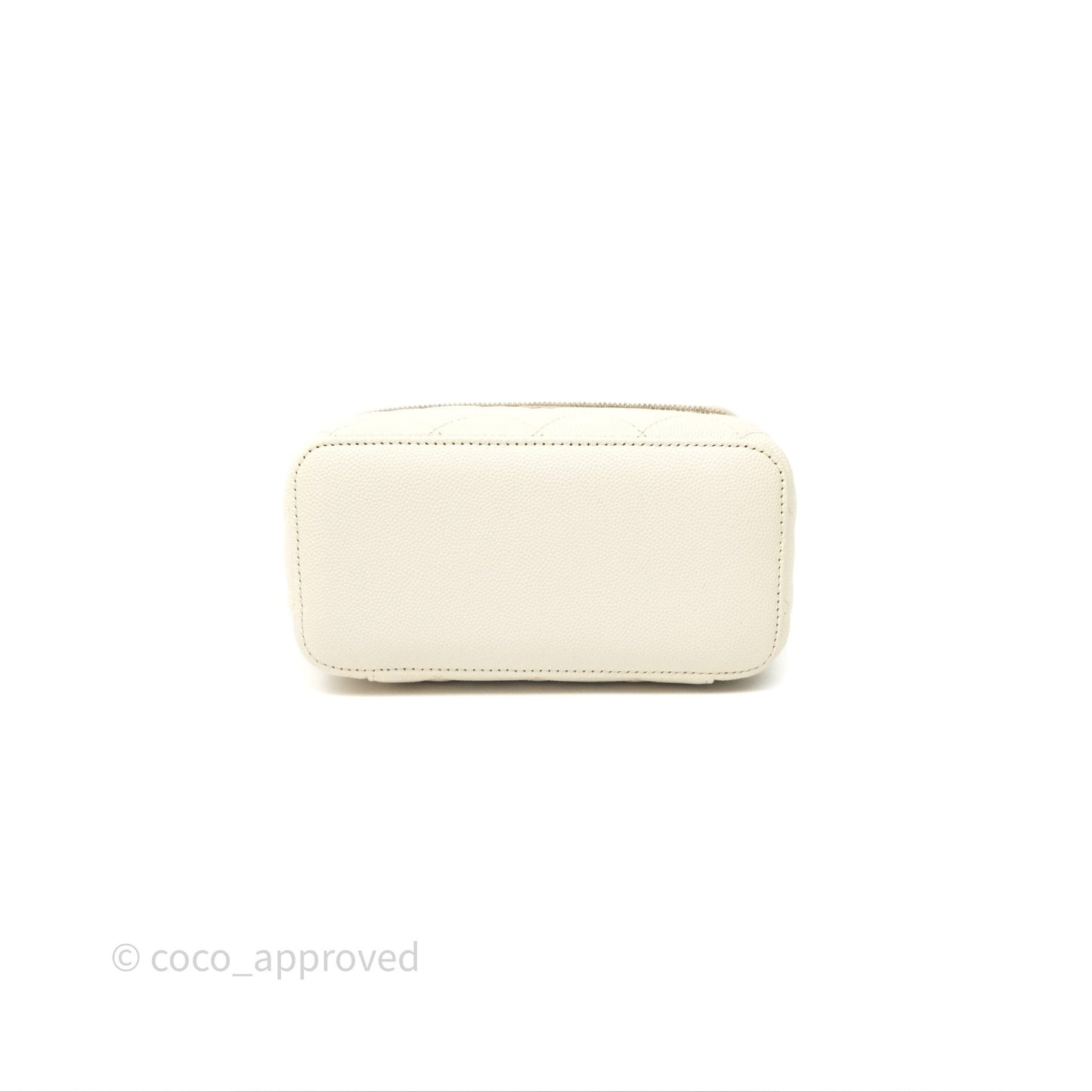 Chanel Vanity with Chain Ivory Cream Caviar Gold Hardware