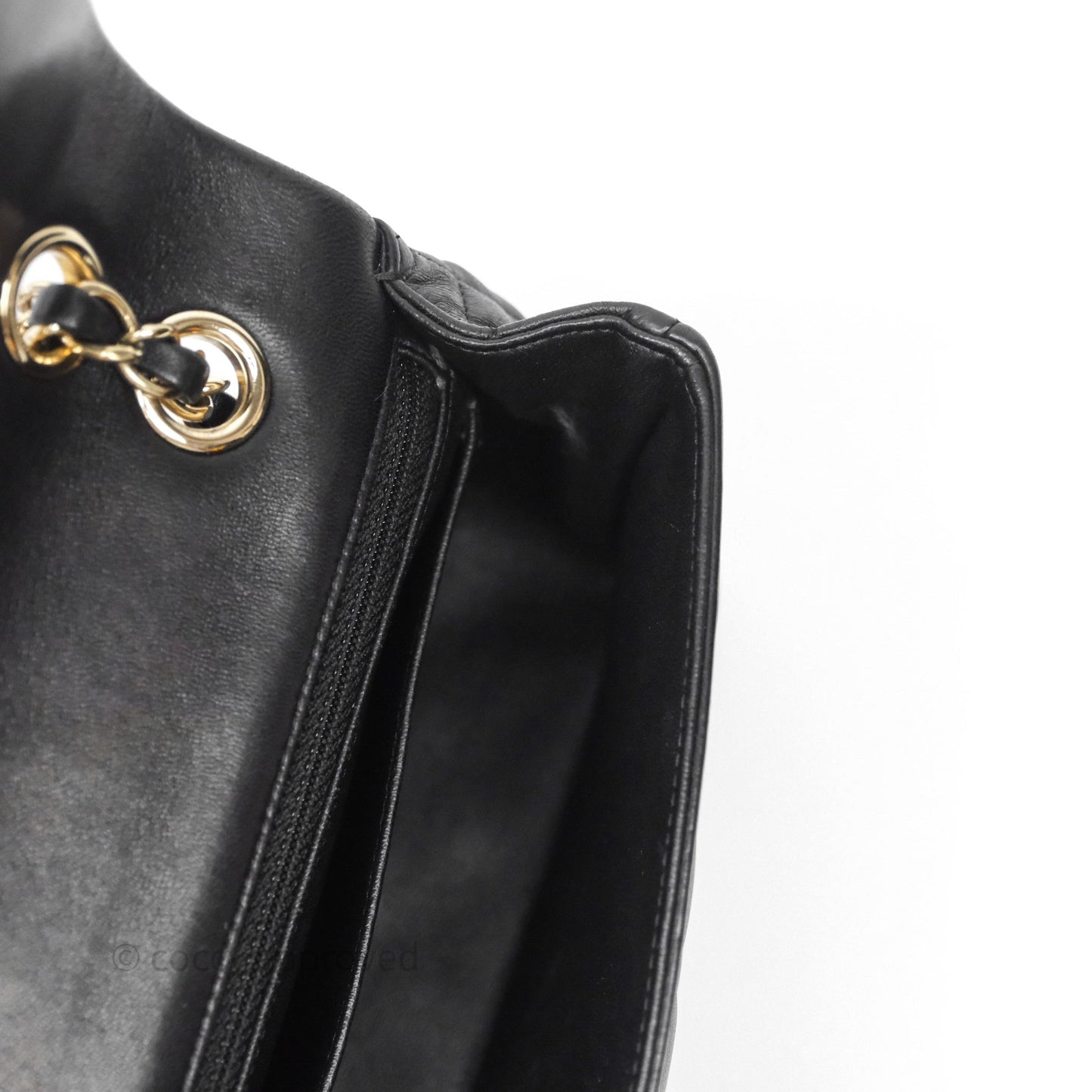 Chanel Classic M/L Medium Flap Bag Valentine Limited Edition Black Lambskin Gold Hardware