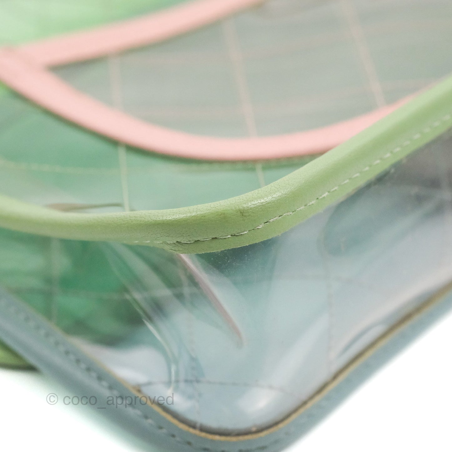 Chanel Coco Splash PVC Medium Flap Bag Blue/Green/Pink Silver Hardware