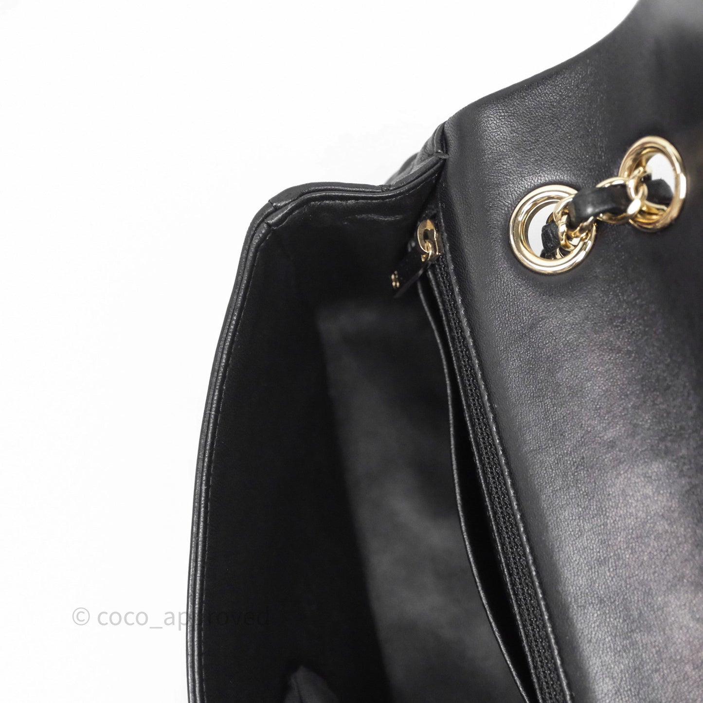 Chanel Classic M/L Medium Flap Bag Valentine Limited Edition Black Lambskin Gold Hardware
