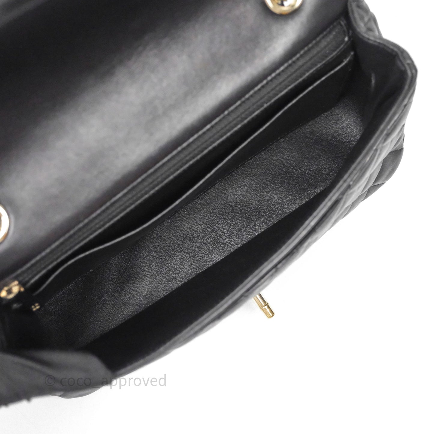Chanel Classic M/L Medium Flap Bag Valentine Limited Edition Black Lambskin Gold Hardware