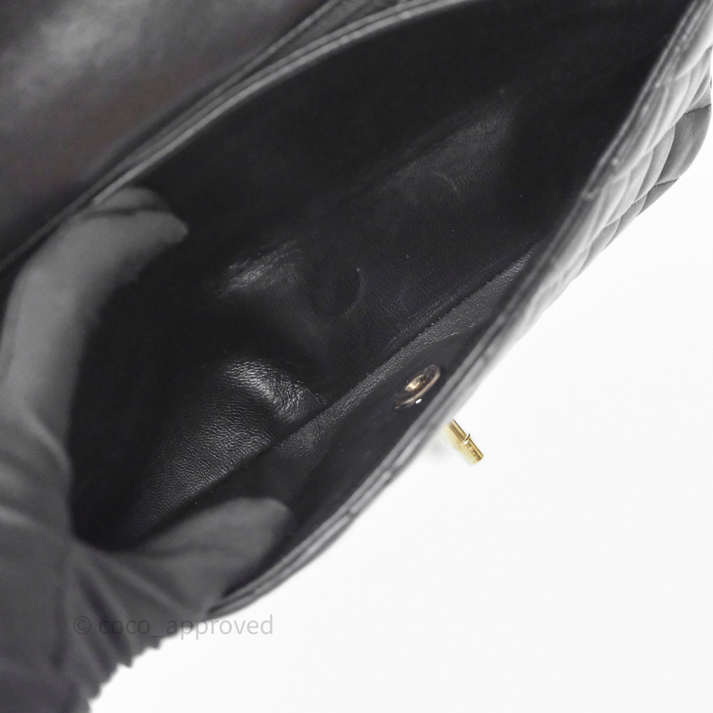 Chanel Classic M/L Medium Flap Bag Valentine Limited Edition Black Lambskin Gold Hardware