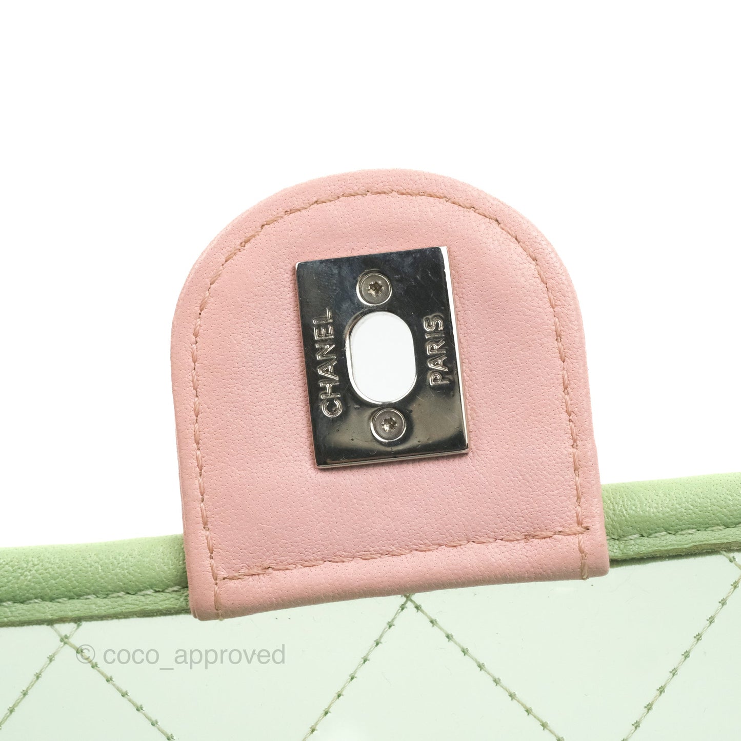 Chanel Coco Splash PVC Medium Flap Bag Blue/Green/Pink Silver Hardware