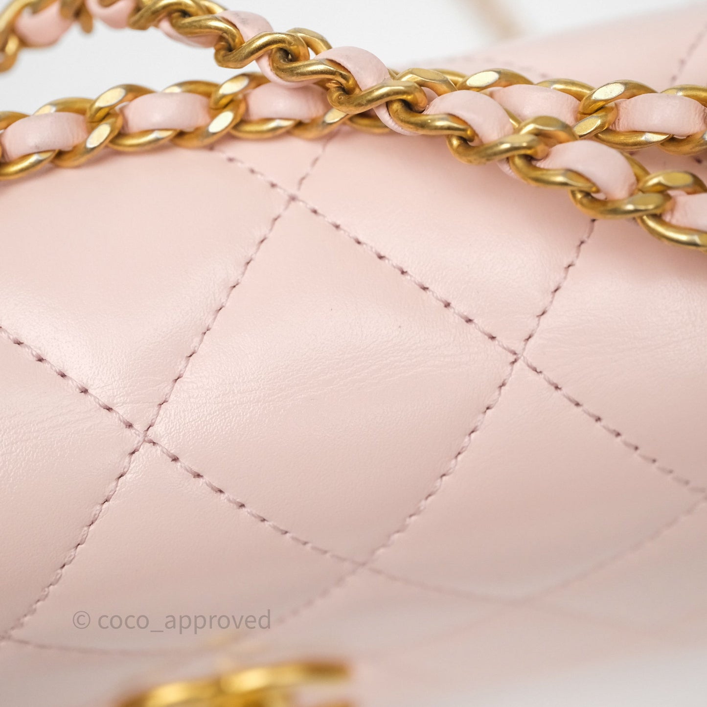 Chanel Quilted Mini Perfect Fit Adjustable Pink Calfskin Gold Hardware