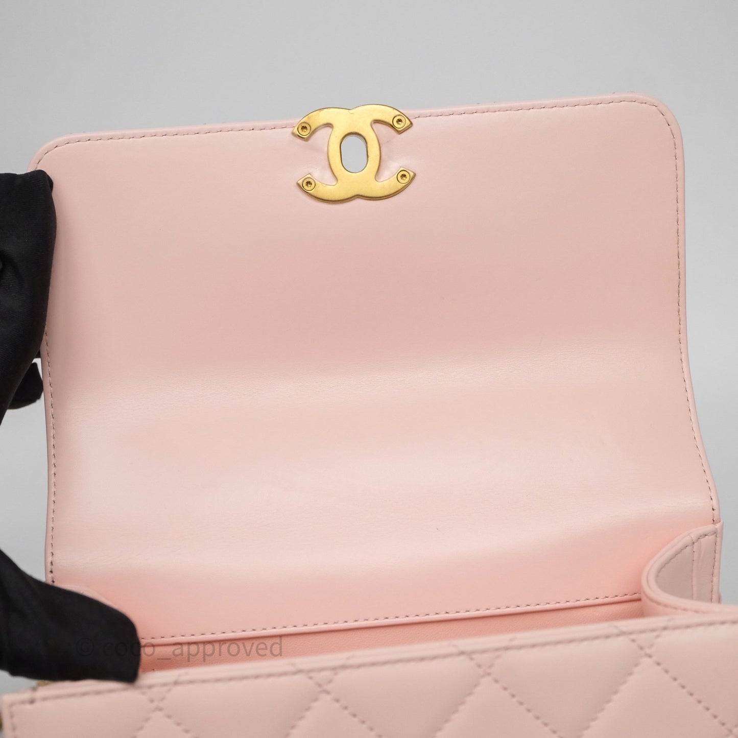 Chanel Quilted Mini Perfect Fit Adjustable Pink Calfskin Gold Hardware