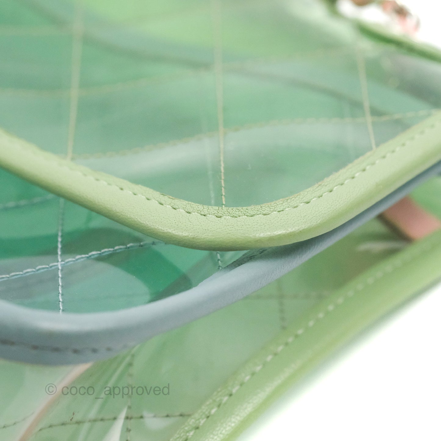 Chanel Coco Splash PVC Medium Flap Bag Blue/Green/Pink Silver Hardware